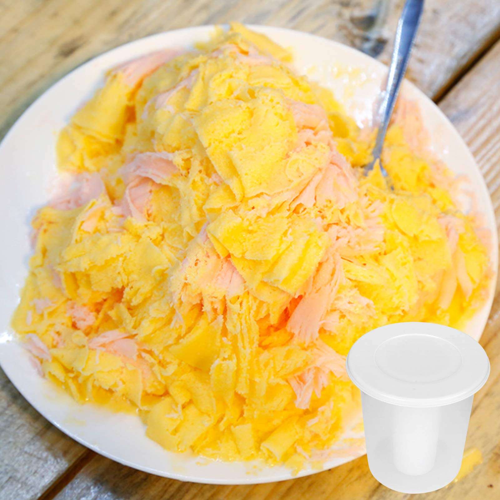 Ice Bucket, Shaved Ice Container Reusable Shaved Ice Plastic for Cocktails Snow Cones Cool Drinks Slushies 6