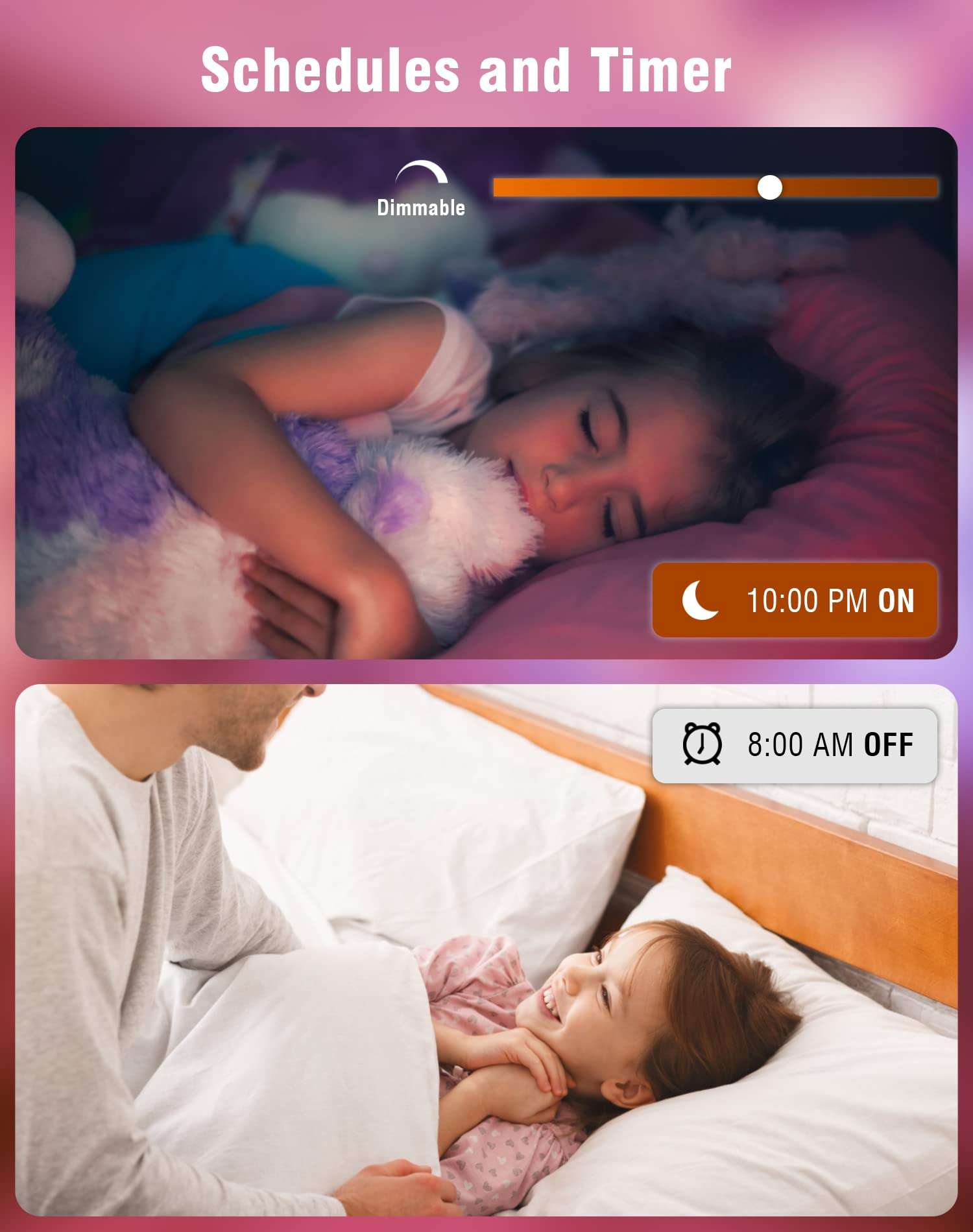 Maelsrlg E17 Intermediate Base Smart Bulb, LED WiFi Light Bulb, Smart Light Bulb That Work with Alexa & Google Assistant, A15 Color Changing Light Bulb, No Hub Required, 40W Equivalent 500LM, 3-Pack 6