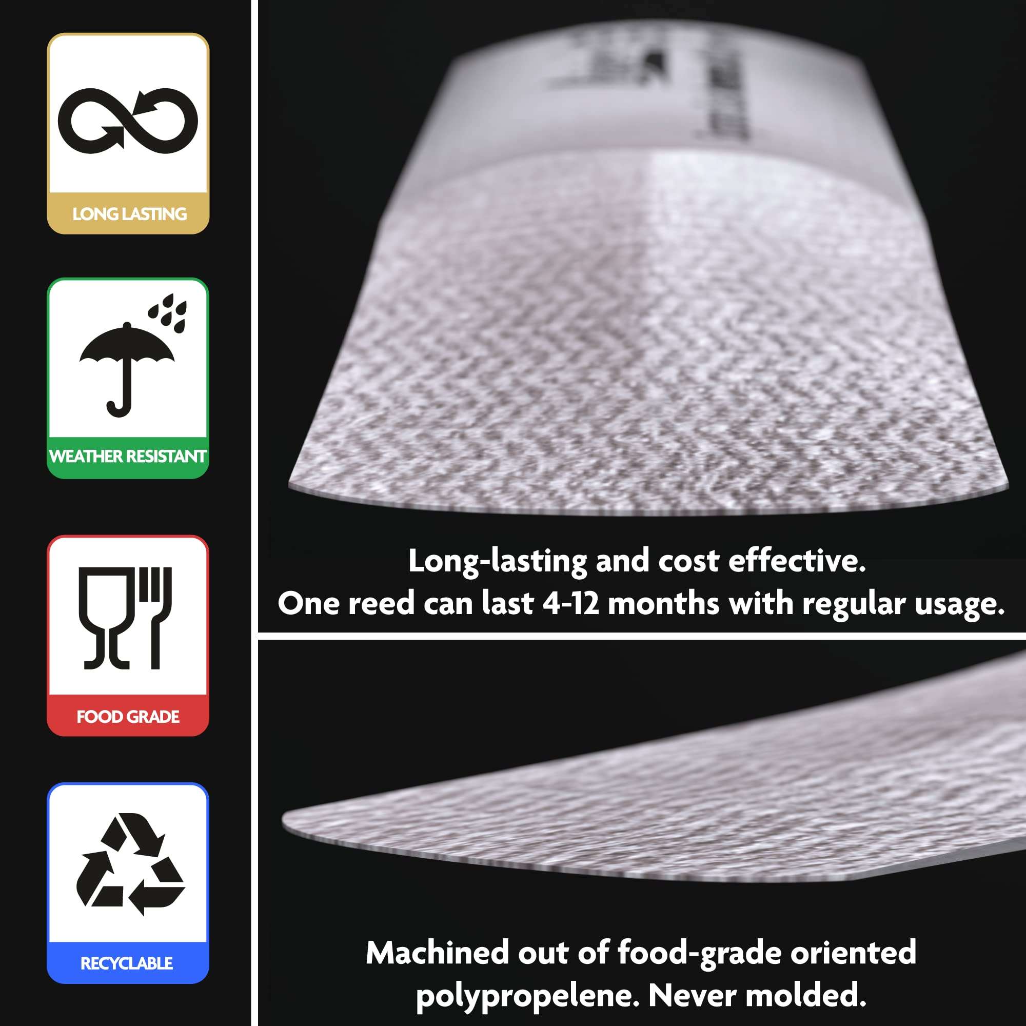 Légère Reeds - Bb Clarinet Reed, French Cut, Strength 3.25 (BBF3.25) - Premium Synthetic Woodwind Reed 6