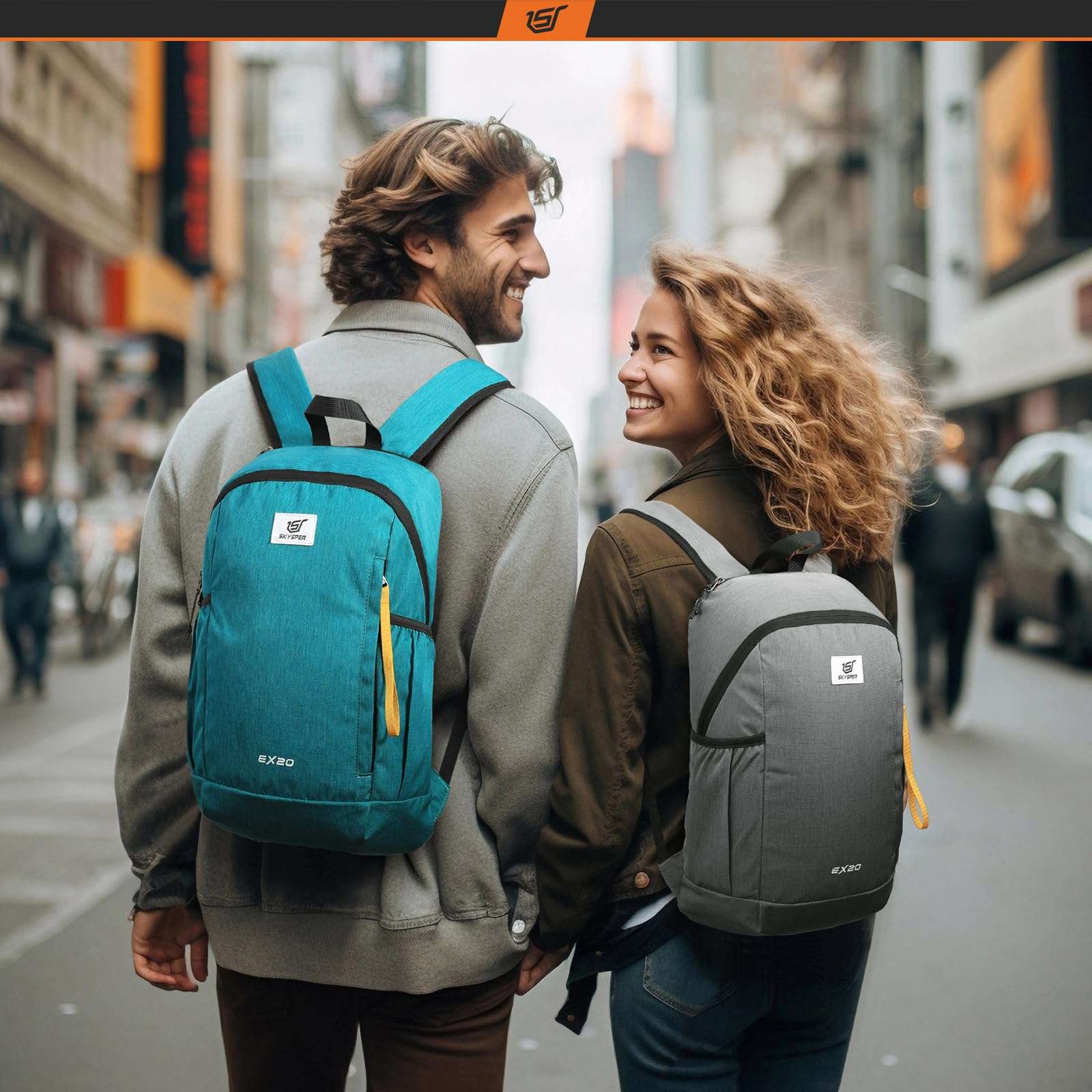 SKYSPER Small Backpack 20L Hiking Backpack Lightweight Travel Daypack for Women Men(Cyan) 3