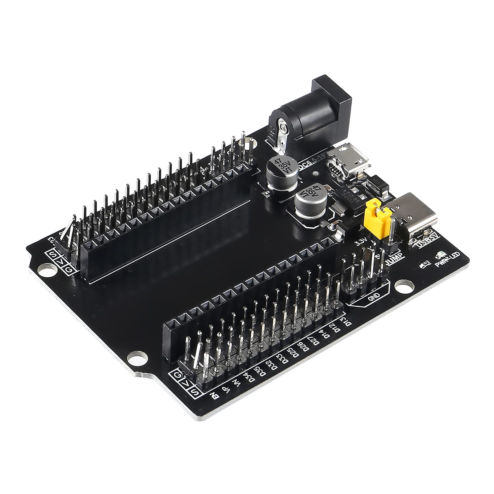 DORHEA 3Pcs ESP32 Development Board 30Pin Type-C Micro USB Dual Interface ESP32 Shield 30P Ultra-Low Power Dual Core ESP32-DevKitC-32 ESP-WROOM-32 ESP-32 ESP-32S Expansion Board 3