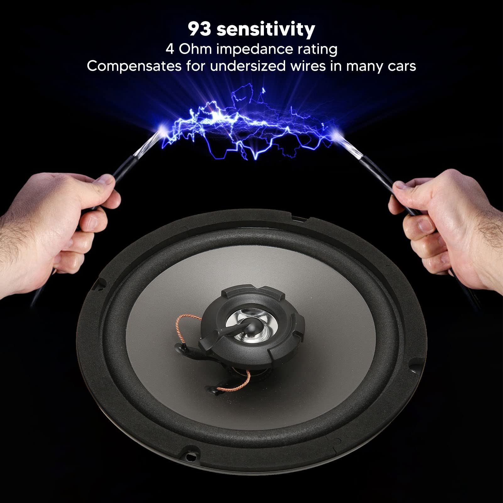 Car Door Speaker, 6 Inch 500W Car Stereo Coaxial Speaker, Midrange External Magnetic Coaxial Speaker Fit for Vehicle Truck, Maximum 4 Ohms 5