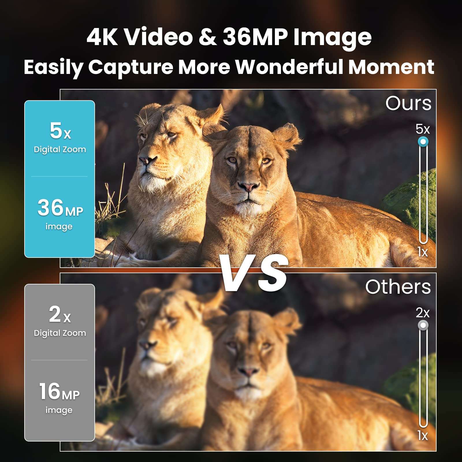 4K Digital Night Vision Goggles Binoculars for Total Darkness, Infrared Digital Night Vision, 32GB Memory Card for Photo and Video Storage, 3'' Large Screen Perfect for Hunting and Farm Monitoring 5