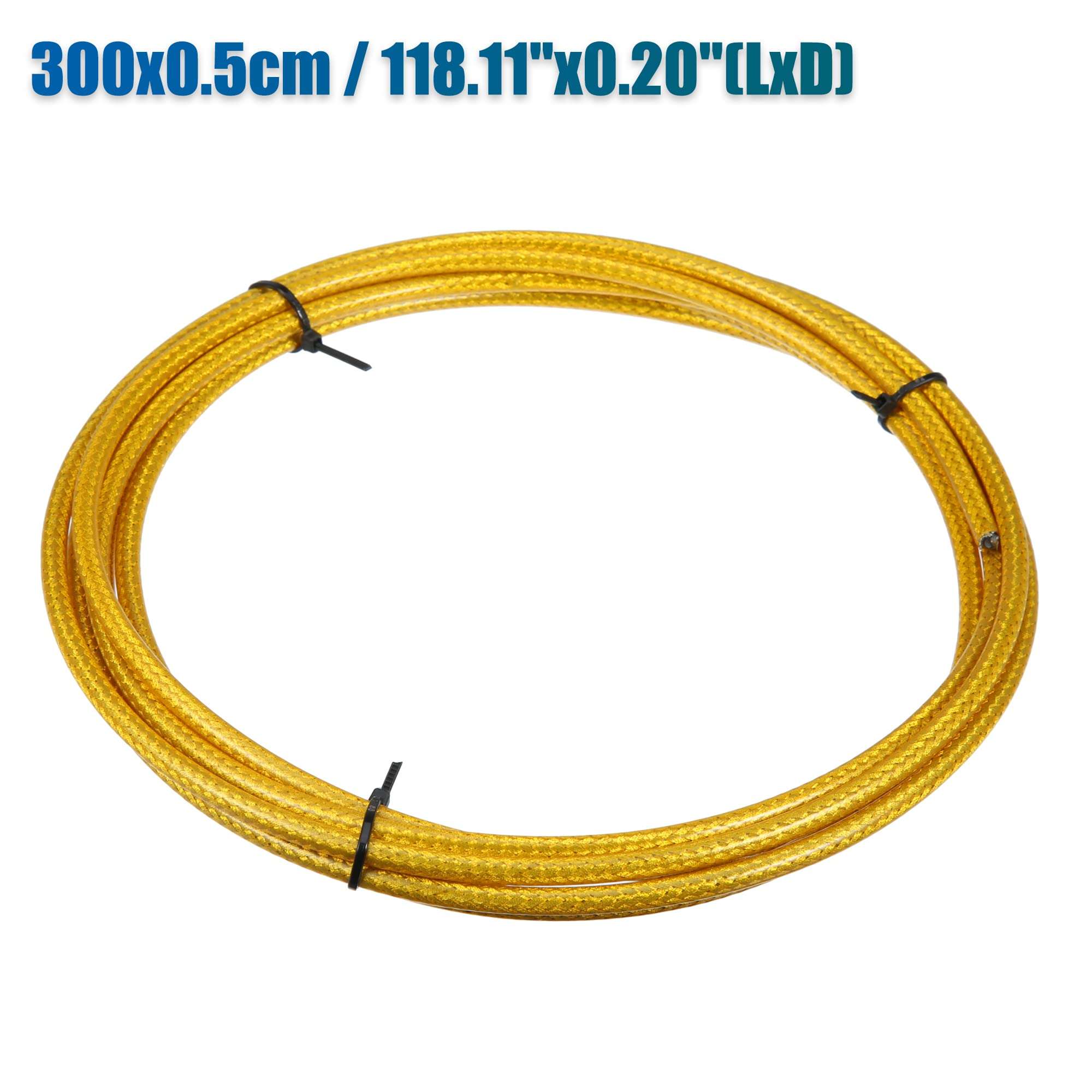X AUTOHAUX Bicycle Shifter Cable Bike Brake Shifter Cable Brake Line Tube Cycling Accessories Gold Tone 5