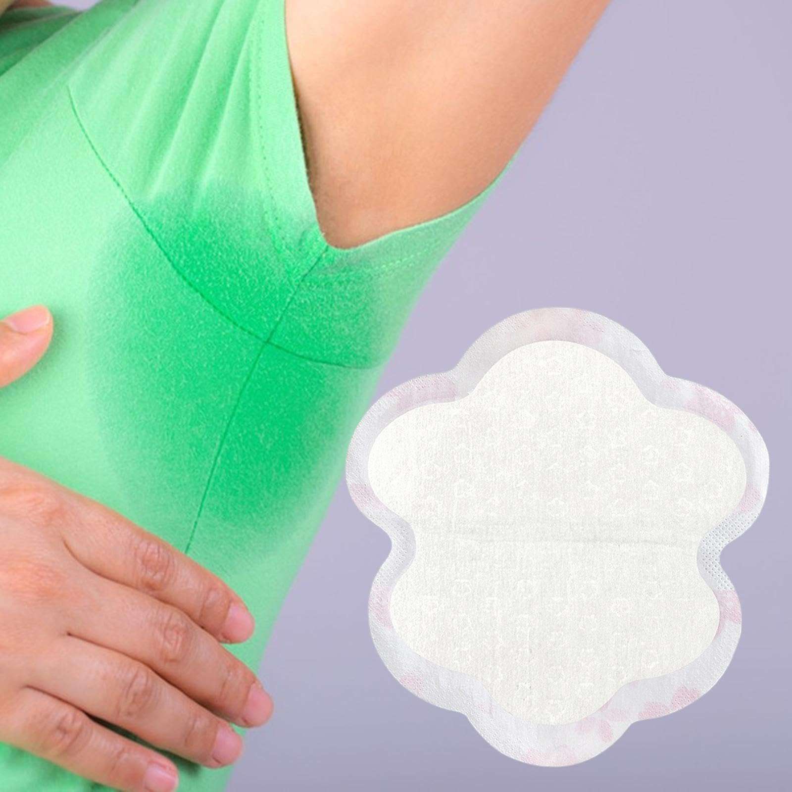 harayaa Underarm Sweat Pad Antiperspirant Sticker Non Sweat Disposable Armpit Absorb Sweat Pad for Activities Dress Sweating People, White 5