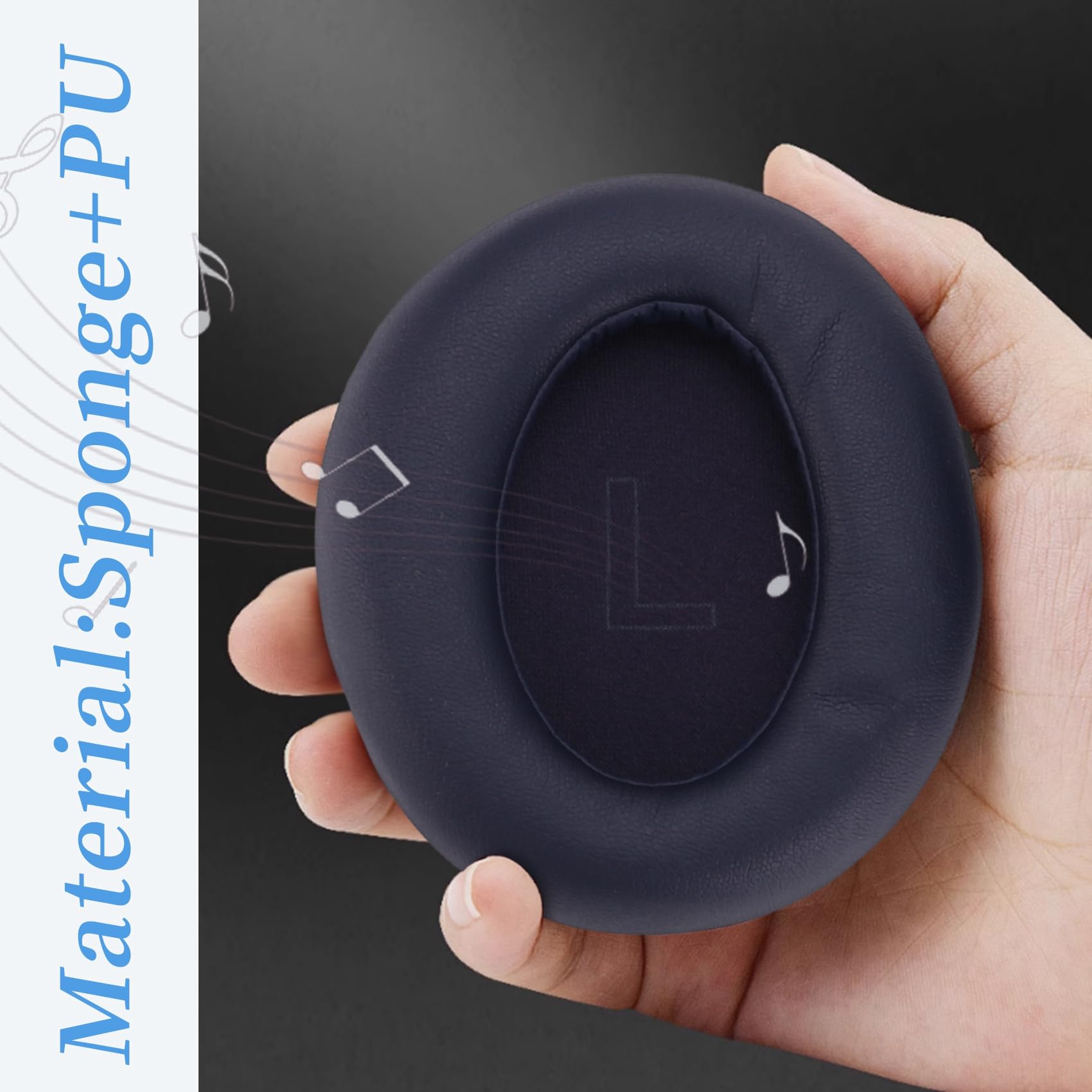 Ruitutedianzi Replacement Ear Pads Q30/Q35 Protein Leather Headphones Earpads(Blue) 4