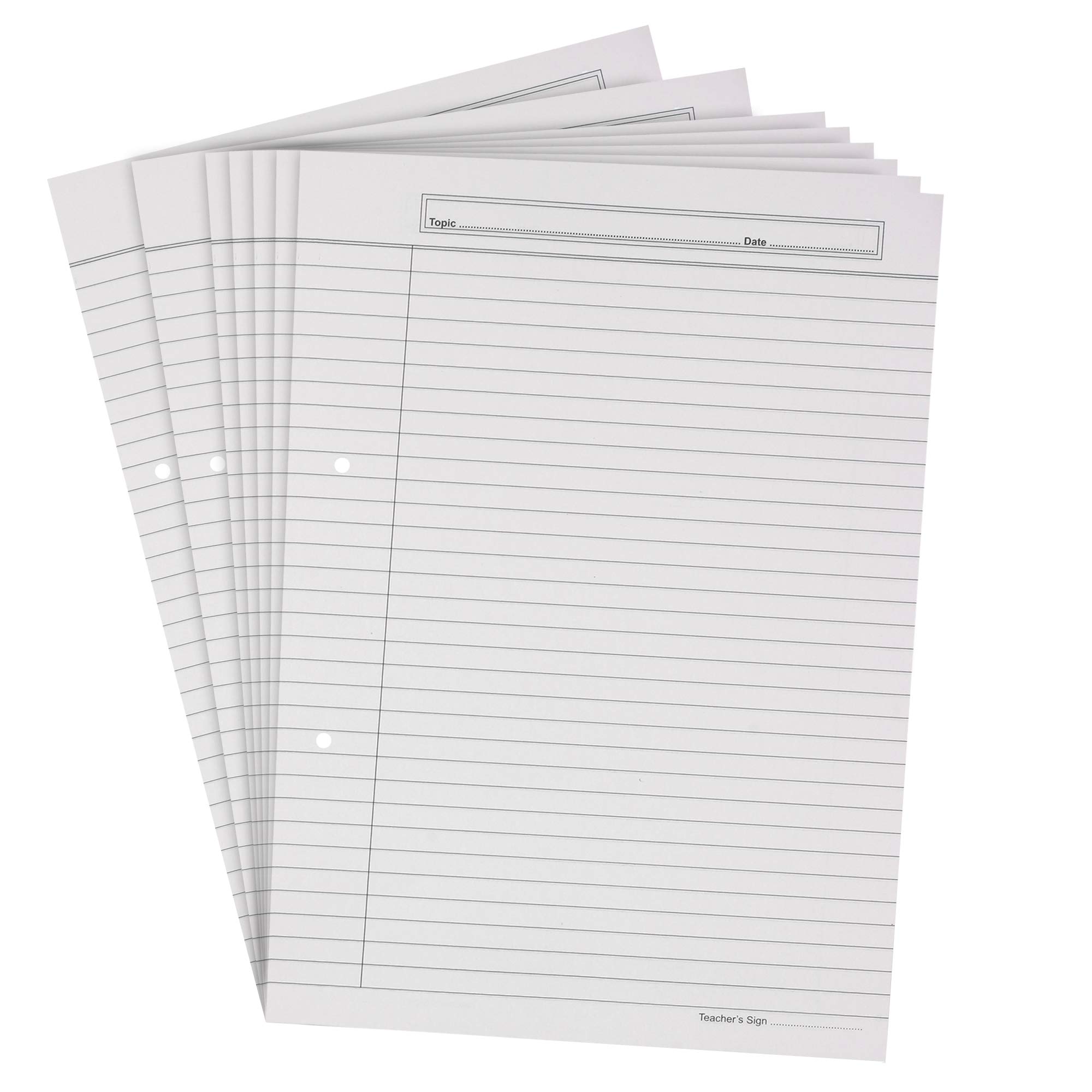 SNOW CRAFTS A4 Size Both Side Ruled Sheet for Project/Assignment/Practical/Homework with Punch Sheets (A4-100 SHEETS) 3