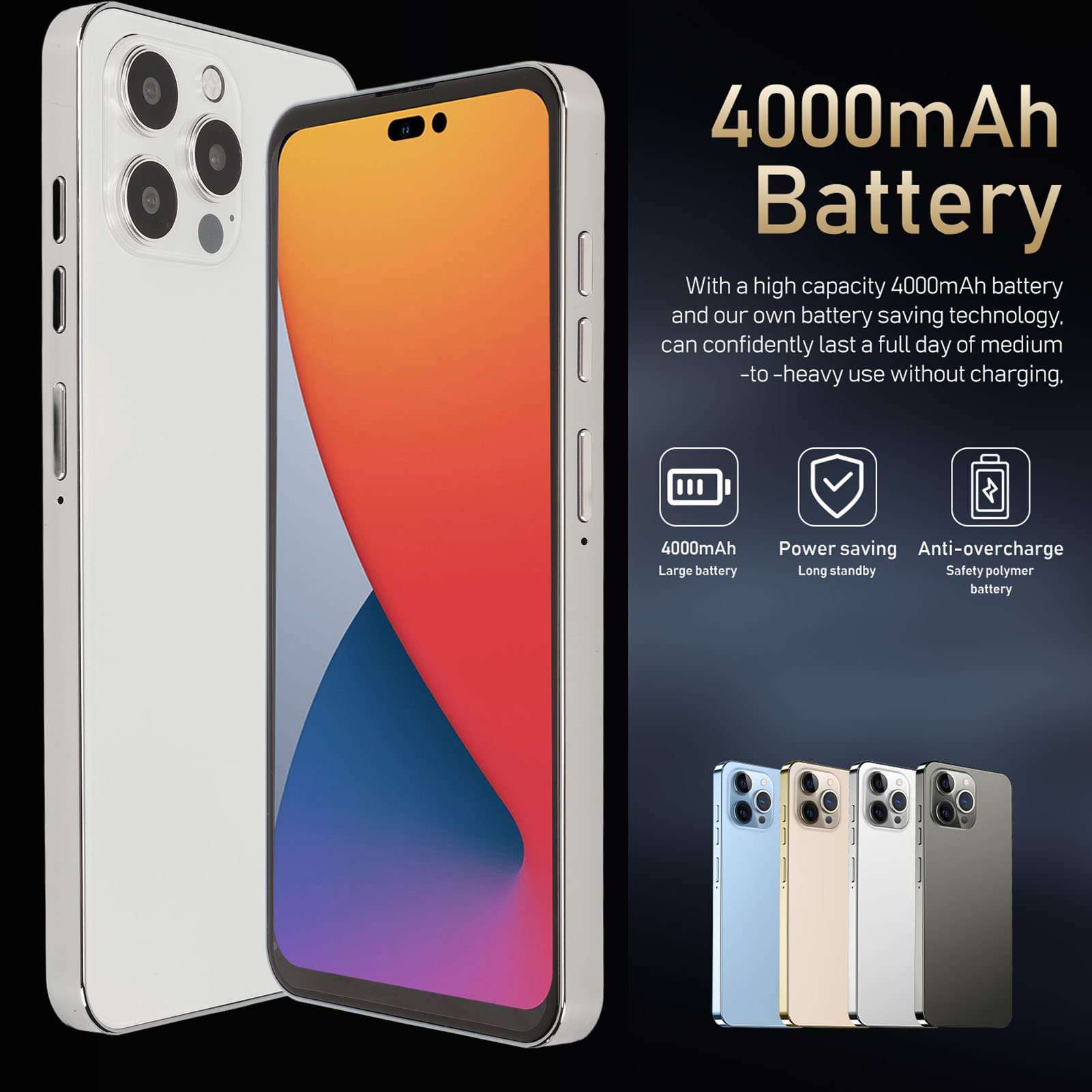 4G Mobile Phone, 6.7 Inch HD Screen MTK6737 CPU Dual SIM Cellphone 3 in 1 Navigation for Entertainment (US Plug) 5