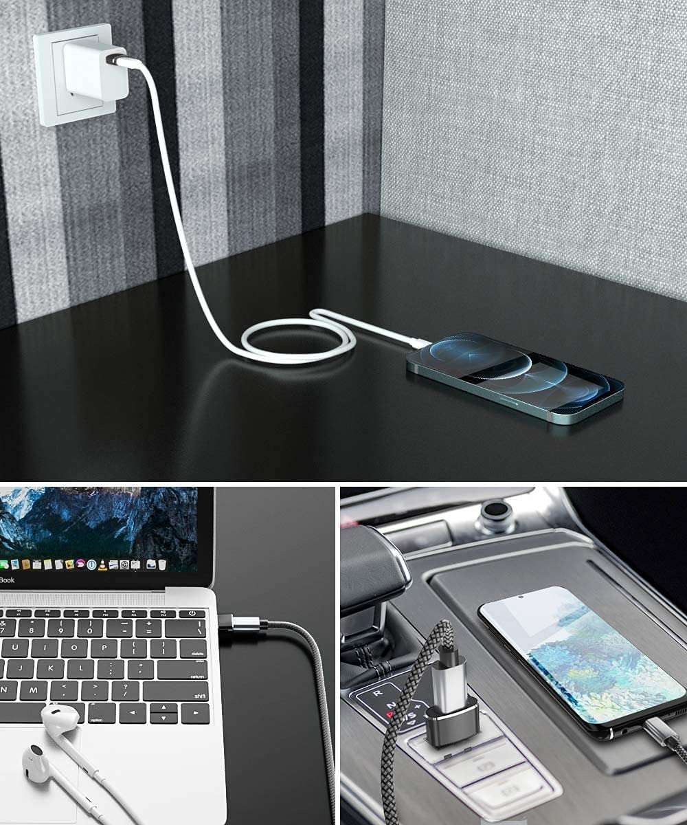 Etzin USB 3.1 Type C USB C [2 Pack] Female to USB Male Adapter USB-C Female to USB Male, USB Type C Female to USB OTG Adapter Data Transfer Adapt etc. (Pack-of-2, Black) 5