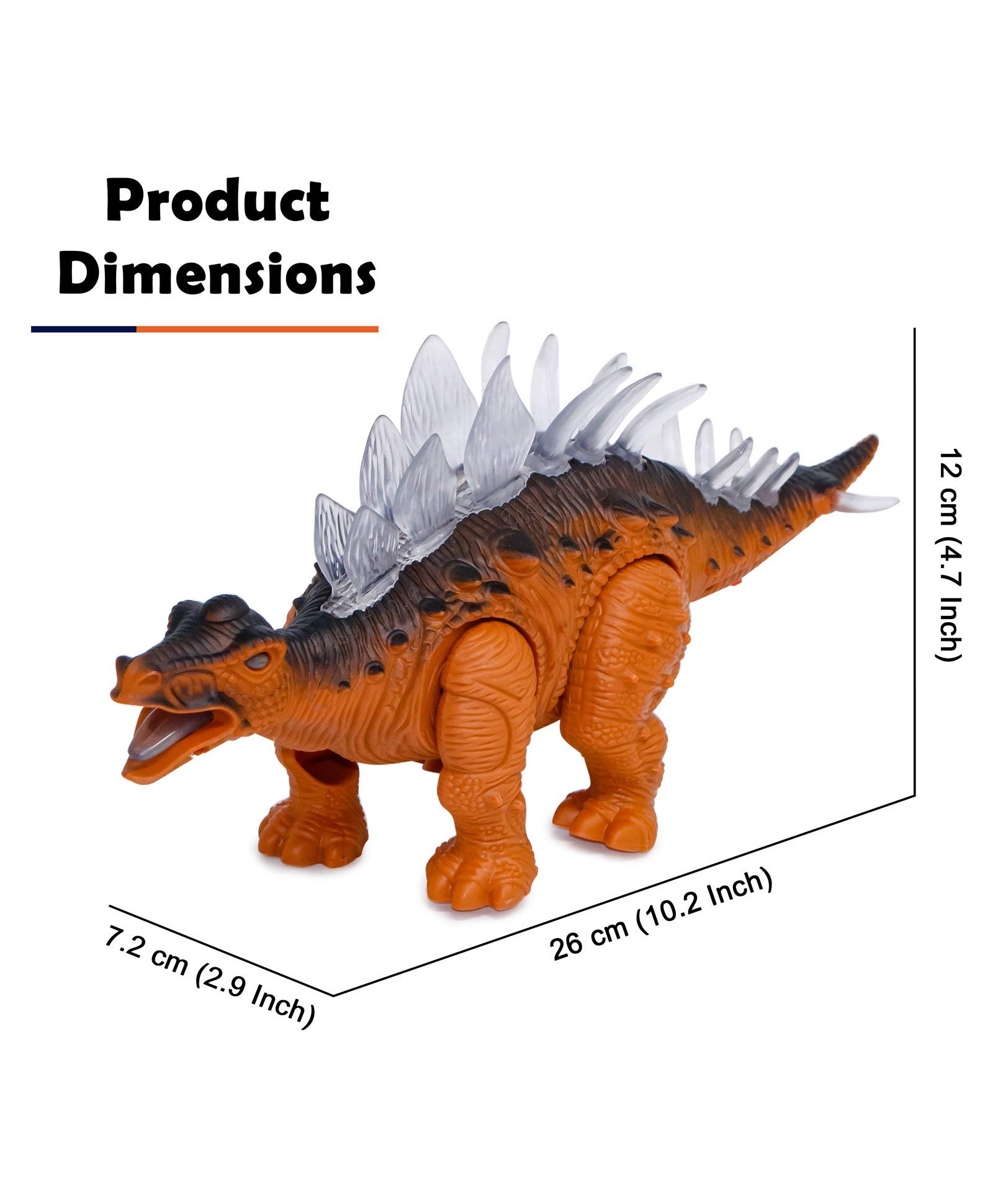 BEAU STUTI Walking/Moving Dinosaur Toy with Flashing Lights and Realistic Dinosaur Sounds Children's Kids Toy – Best one for Dinosaur Lover Kids (Gray Color) 4