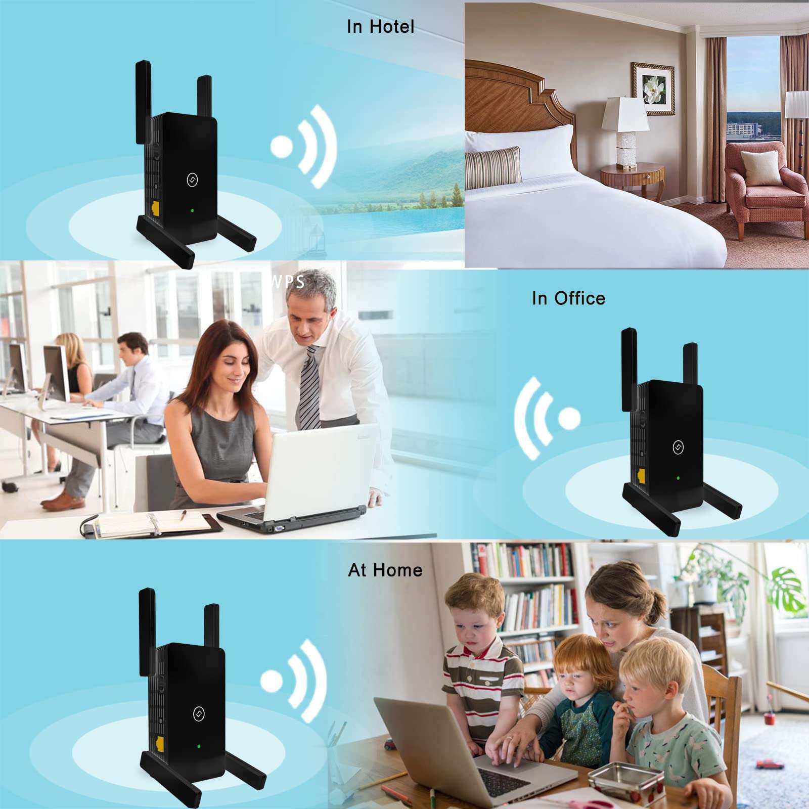 WiFi to Ethernet Adapter Wireless Bridge 5G/2.4GHz 1200Mbps WiFi to ethernet Convert Universal RJ45 Wired Ethernet to WiFi Adapter Wireless Ethernet Adapter for Network Printer (Black 1200Mbps) 6