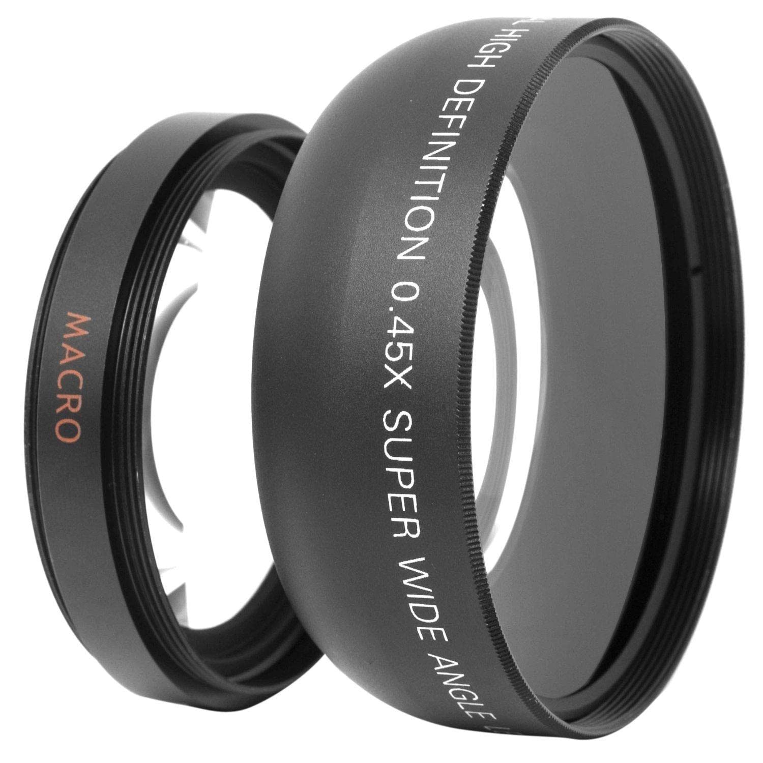 IVELECT 52mm 0.45X Wide Angle Anti-Reflective Coating Design 2 x 2 Lens Composition Macro Lens for Canon Nikon Sony Black 4