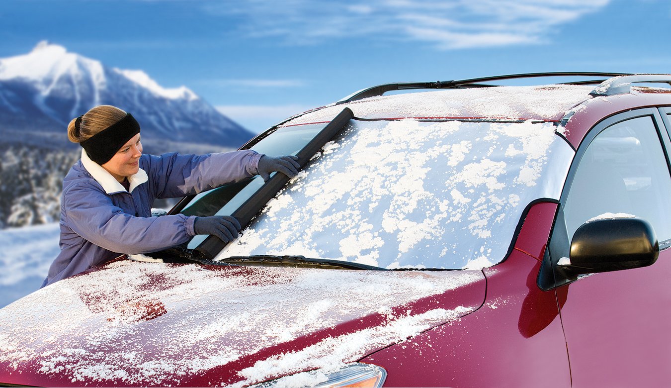 Intro-Tech Automotive NS-71-S Custom Fit Windshield Winter, Snow, Ice and Frost Shade for Select Nissan Murano Cabriolet Models, Silver 1