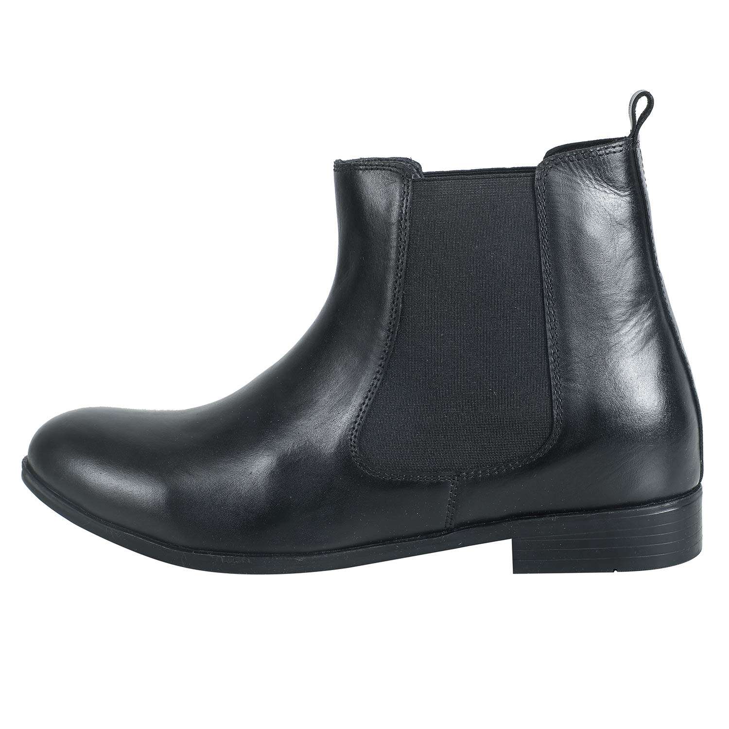 Men's Black Leather Chelsea Boots with Height (5.5) 3