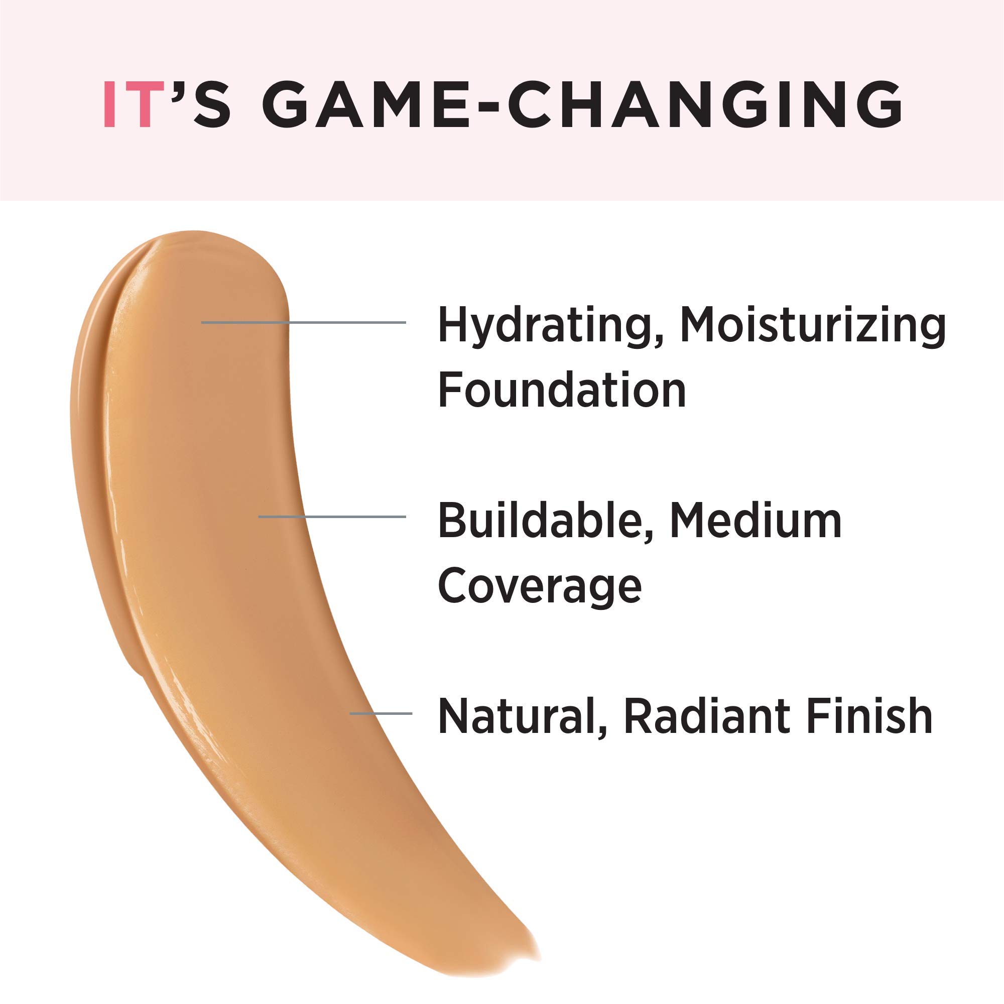 IT Cosmetics Your Skin But Better Foundation + Skincare, Tan Warm 41 - Hydrating Coverage - Minimizes Pores & Imperfections, Natural Radiant Finish - With Hyaluronic Acid - 1.0 fl oz 4