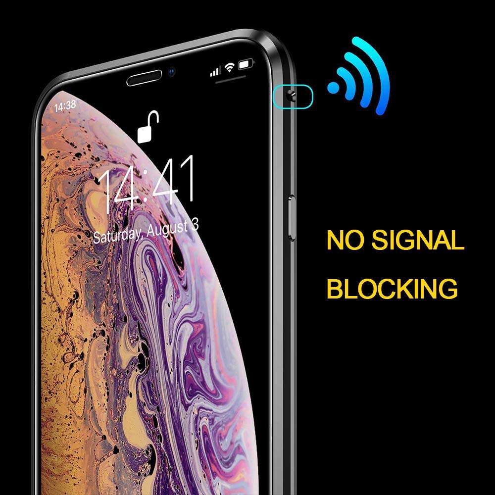TraCa Magnetic Case for iPhone 11, Anti Peeping Magnetic Privacy Adsorption with Clear Double Sided Tempered Glass 360 Full Protective Compatible with Apple iPhone 11 Silver 6