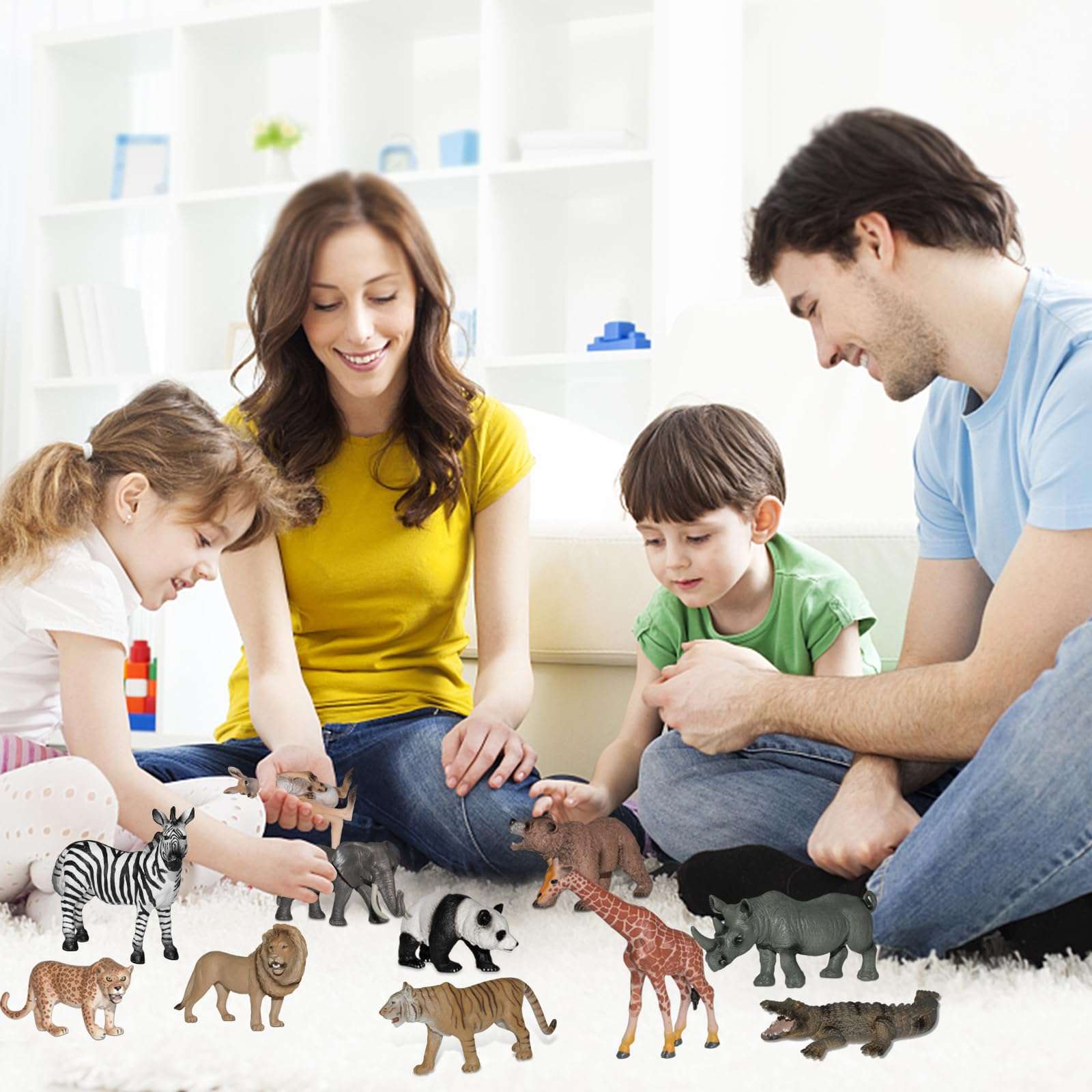 Andux Realistic Animals Figures Toys Marine Life Wild Jungle Learning Educational Playset FZDW-03 (Kangaroo) 6