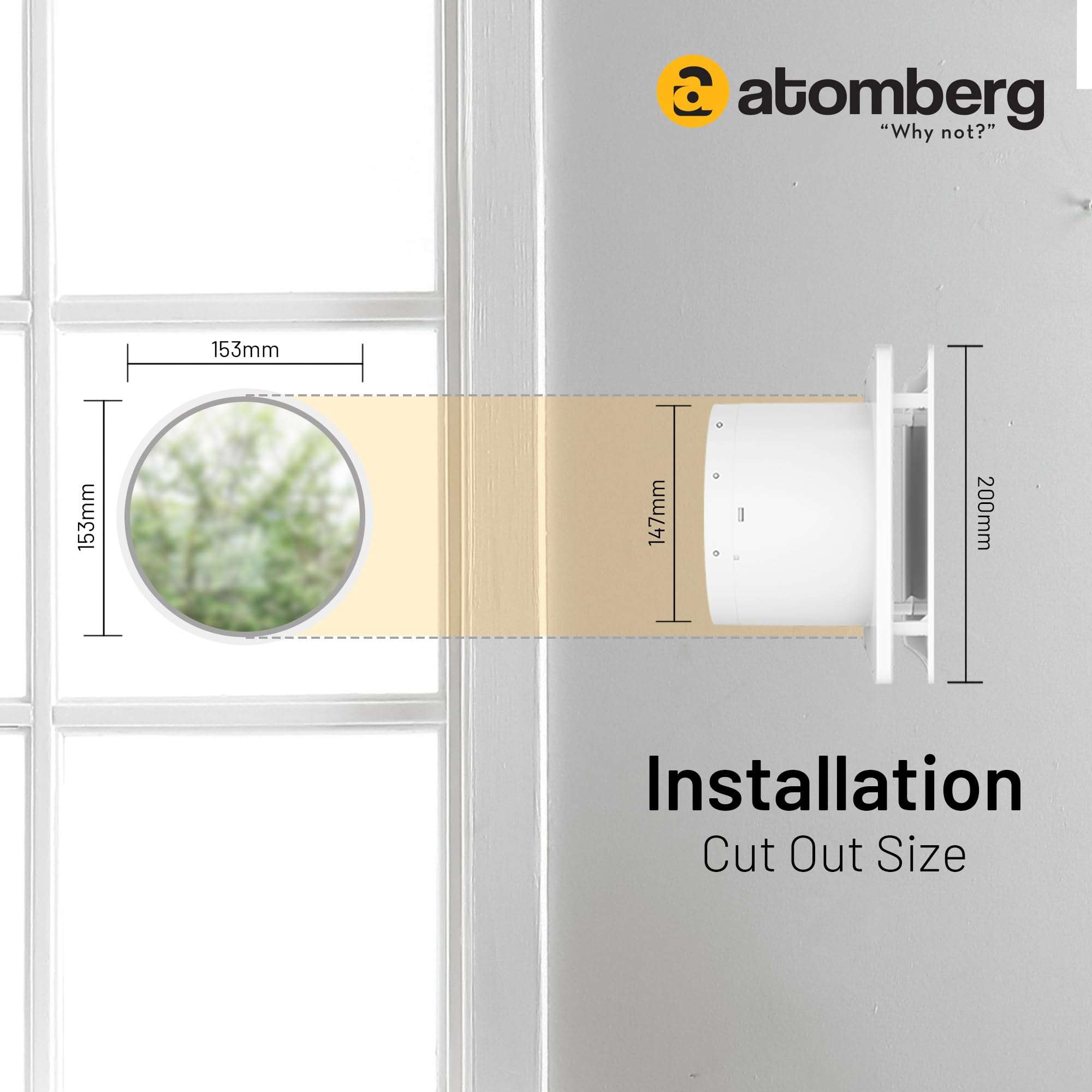 atomberg Studio Exhaust 150mm | Suitable for Bathroom, Kitchen | BLDC Motor | Easy to Clean | 1+1 Year Warranty (Brushed Steel) 4