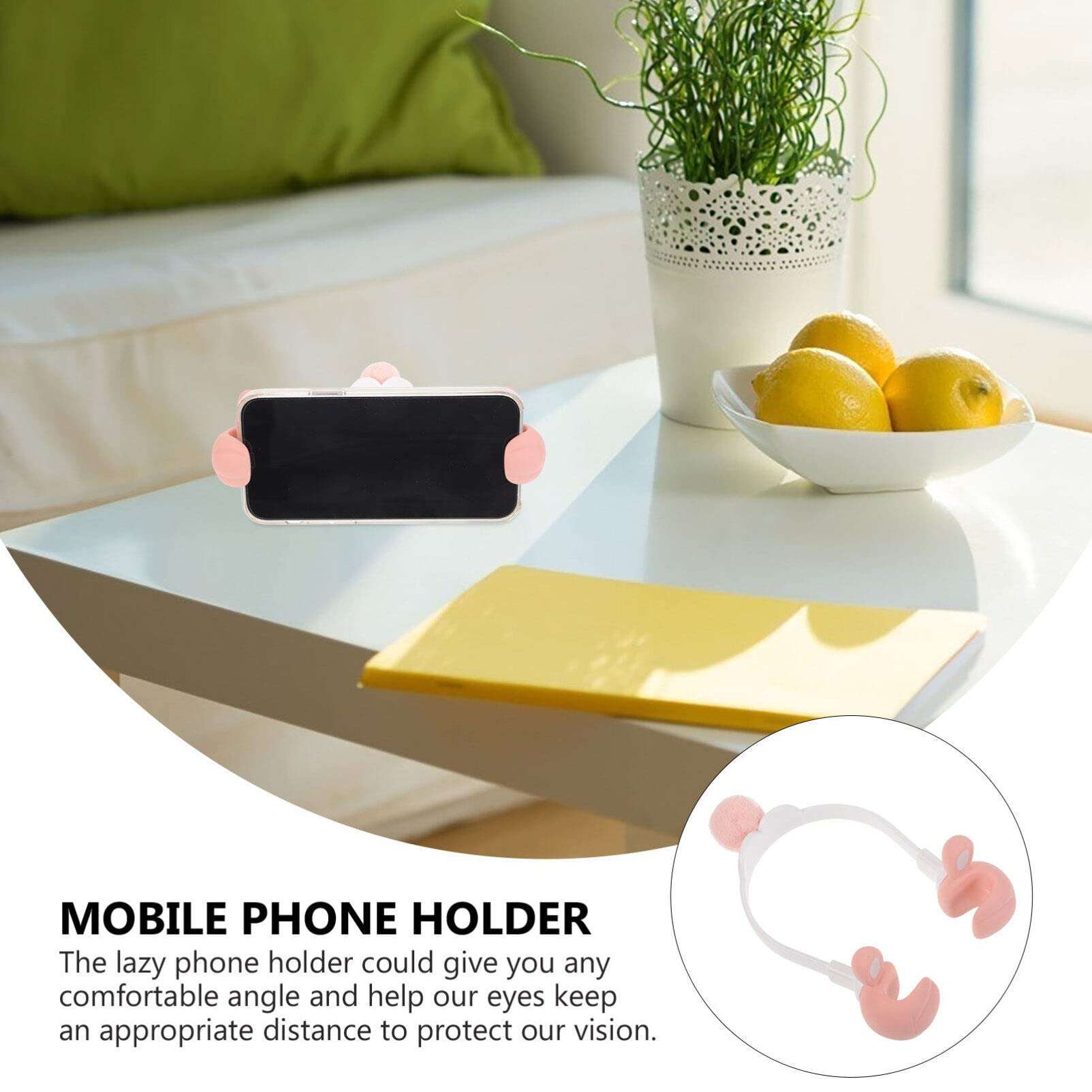 BESPORTBLE Thumb Phone Holder Cellphone Holder Stand Tablet Support Holder Lazy Phone Stand Adjustable Phone Holder Cellphone Thumb Holder Cellphone Stand Brackets Desktop Airplane Plastic 4