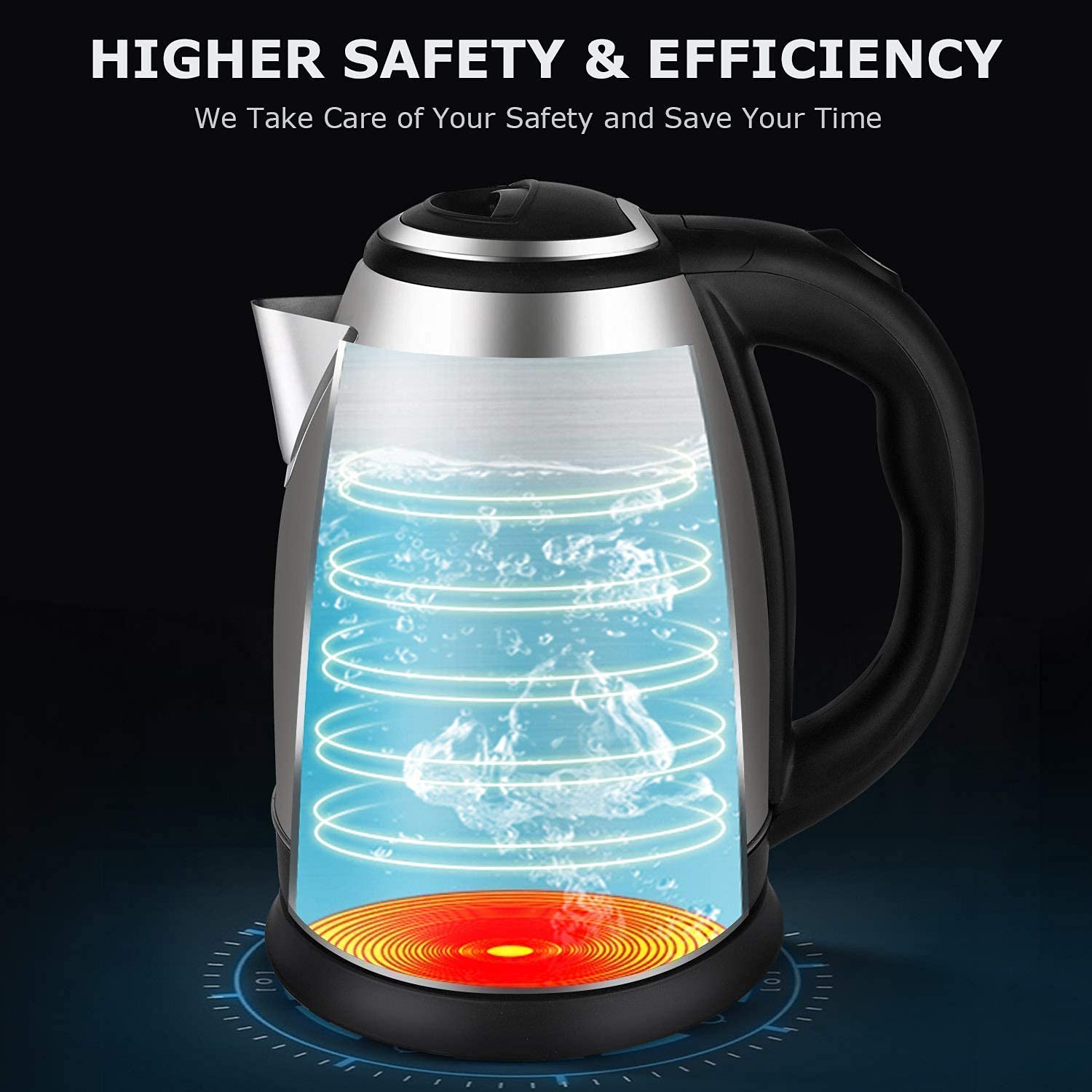 MOGAL Enterprise Stainless Steel Electric Kettle 2 Liter Design for Hot Water, Tea, Coffee, Milk, Rice and Other Multi Purpose Cooking Food Kettle 5