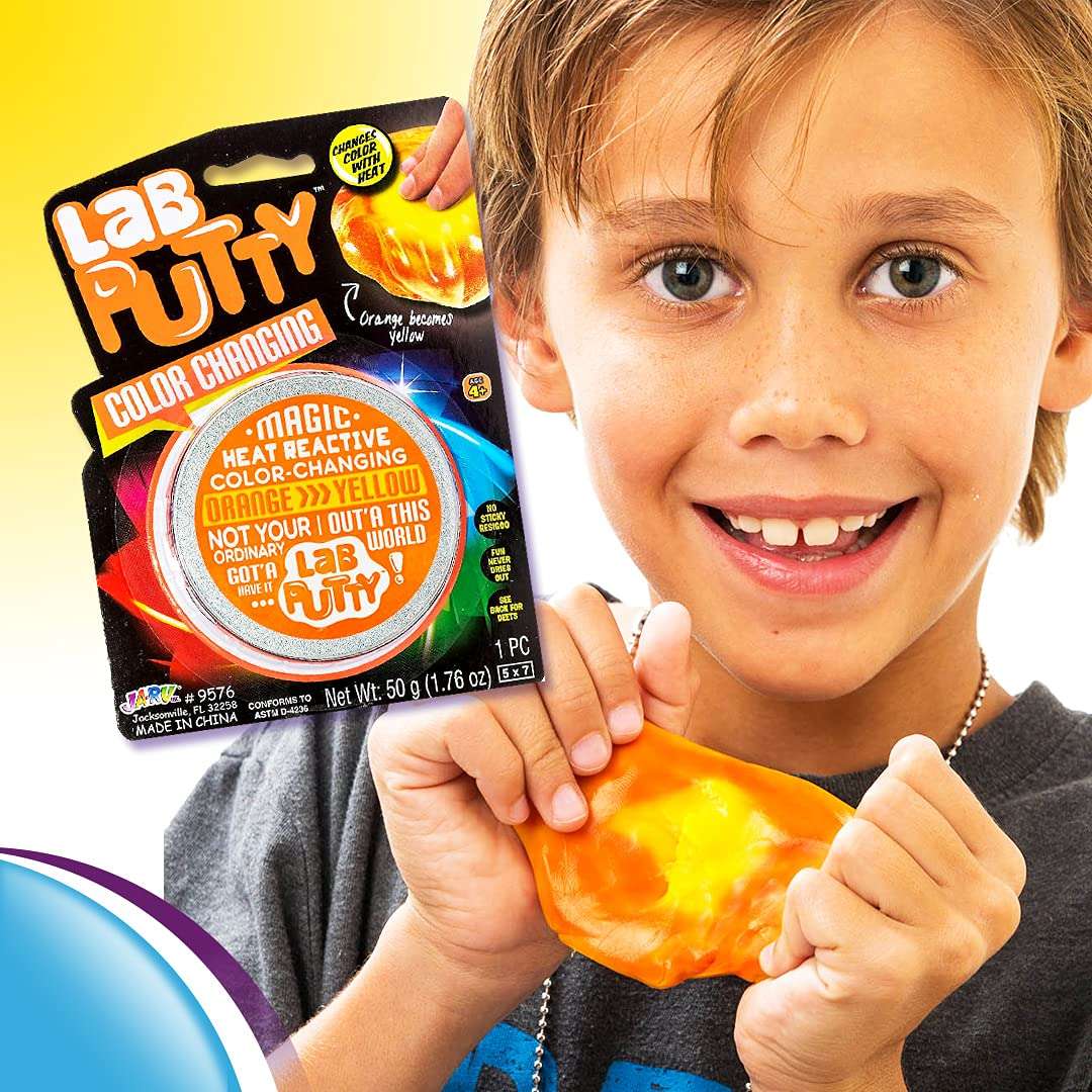 JA-RU Lab Color Changing Heat Sensitive Putty (2 Units Assorted) for Kids - Non-Sticky Slime Party Favors, Stress Relief and Anger Management Sensory Toys 9576-2p 3