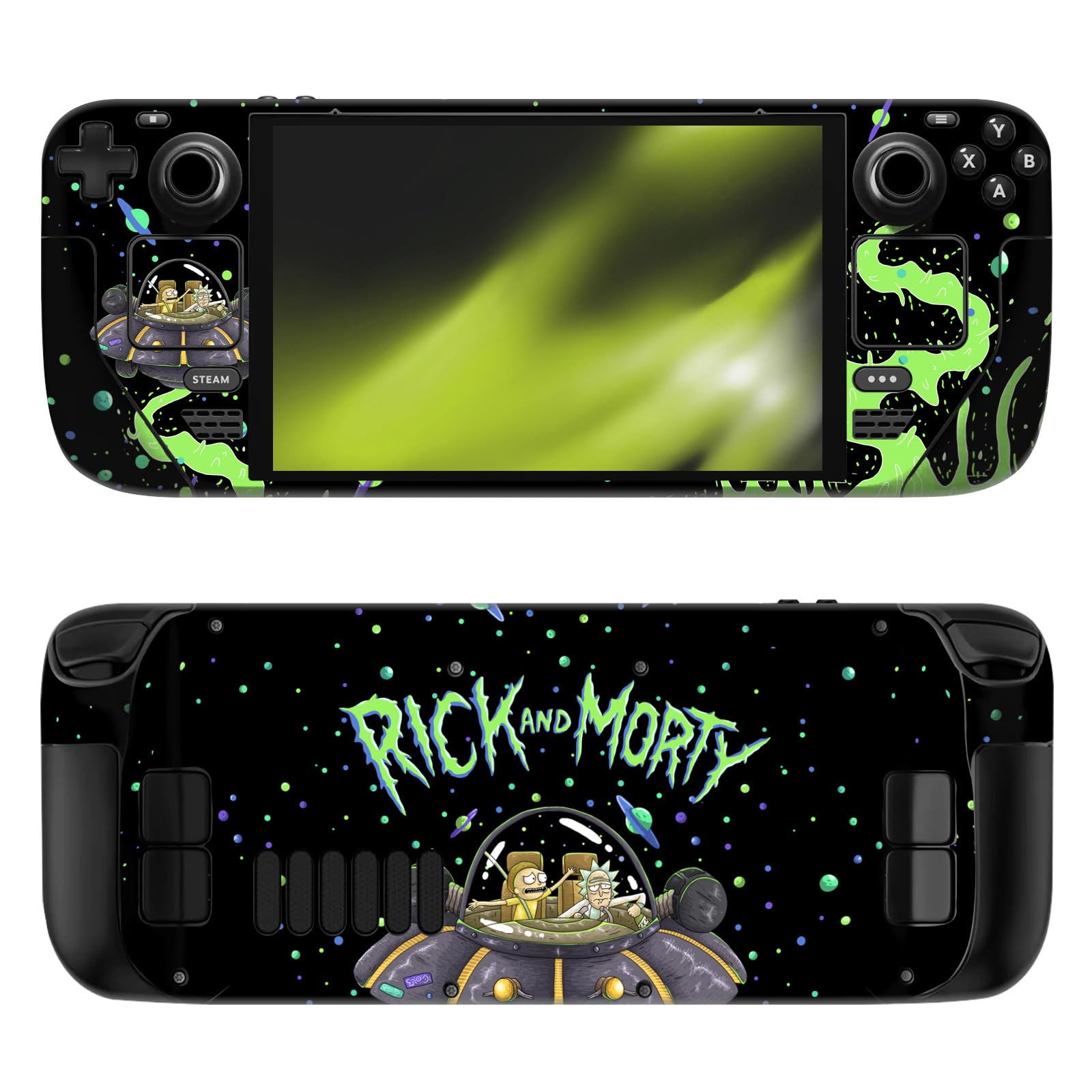 Head Case Designs Officially Licensed Rick And Morty The Space Cruiser Graphics Vinyl Sticker Skin Decal Cover Compatible With Steam Deck OLED