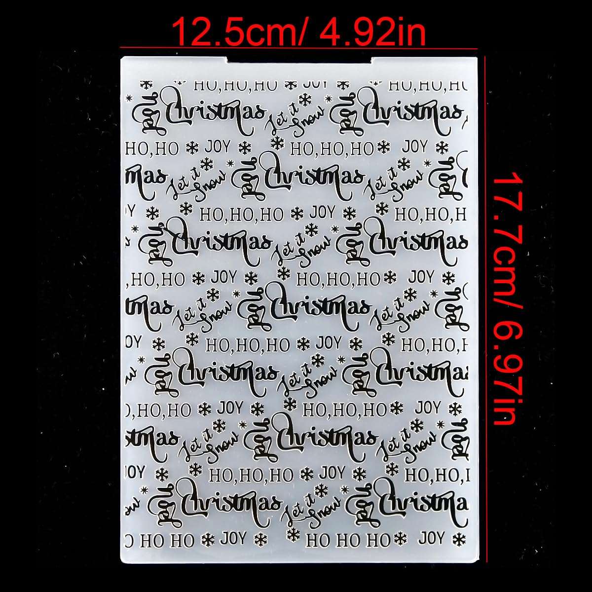 KWELLAM Words Christmas Let it Snow Joy HO HO HO Background Plastic Embossing Folders for Card Making Scrapbooking and Other Paper Crafts 4092602 3