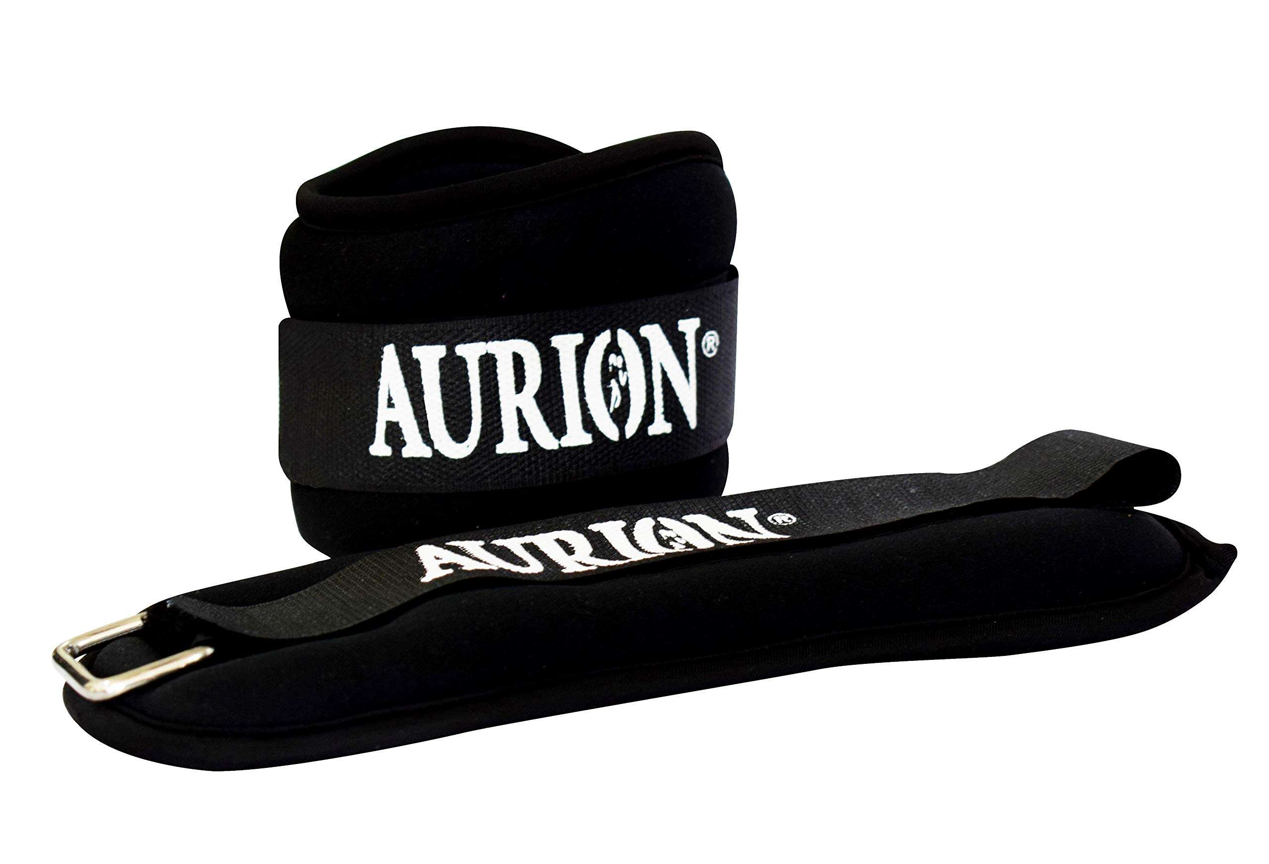 Aurion Weight Bands - 0.5 KG x 2 (Set of 2) | Resistance Exercise | Resistance Bands | Wrist Ankle | Fitness Band | Workout Equipment (Black) 2
