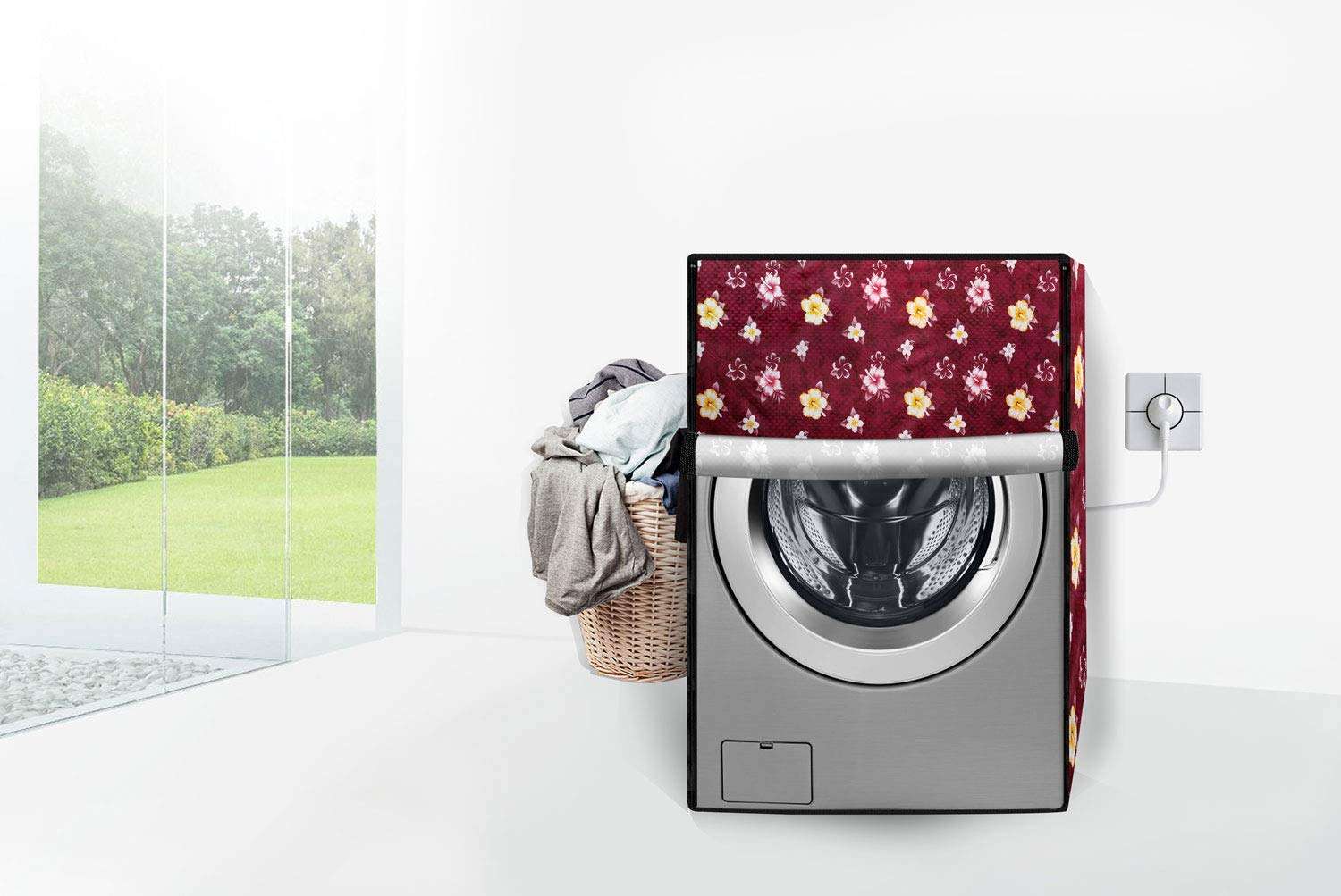 Star Weaves Washing Machine Cover for Godrej 7 Kg Fully-Automatic Front Loading WF Eon 700 PASE White - Waterproof & Dustproof Cover KUM88 3