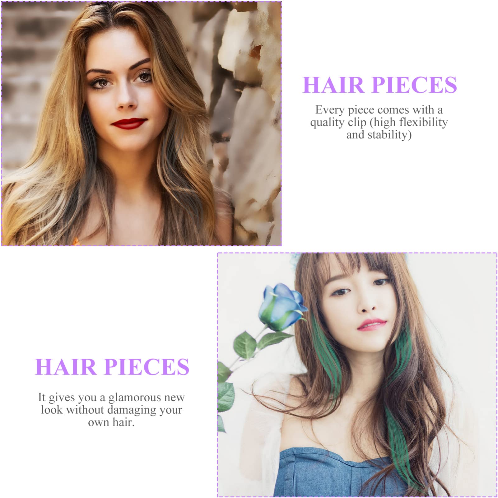 LALAFINA Hairpiece Flat Bald Bang Party Wigs S Loss Natural Wig White One Cleopatra Gatsby Fluffy Bangs Extension on Cosplay Ladies Replacement Seamless for Fringe Hair Fake Cm Women Clip 6