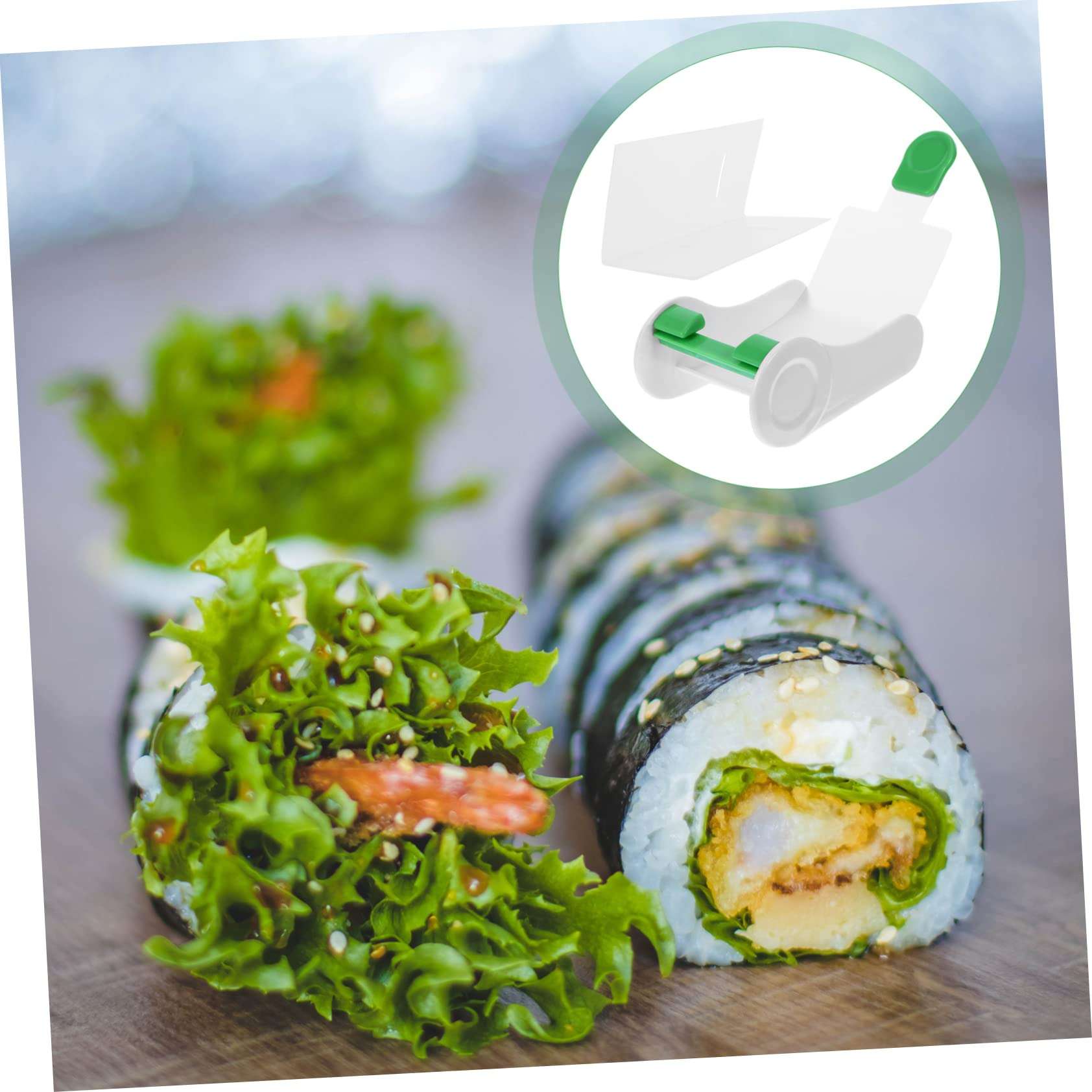 RORPOIR Sushi Tool Vegetable Meat Rolling Tool Spring Roller for Food Simple Sushi Machine Convenient Vegetable Roller Useful Kitchen Gadget 4