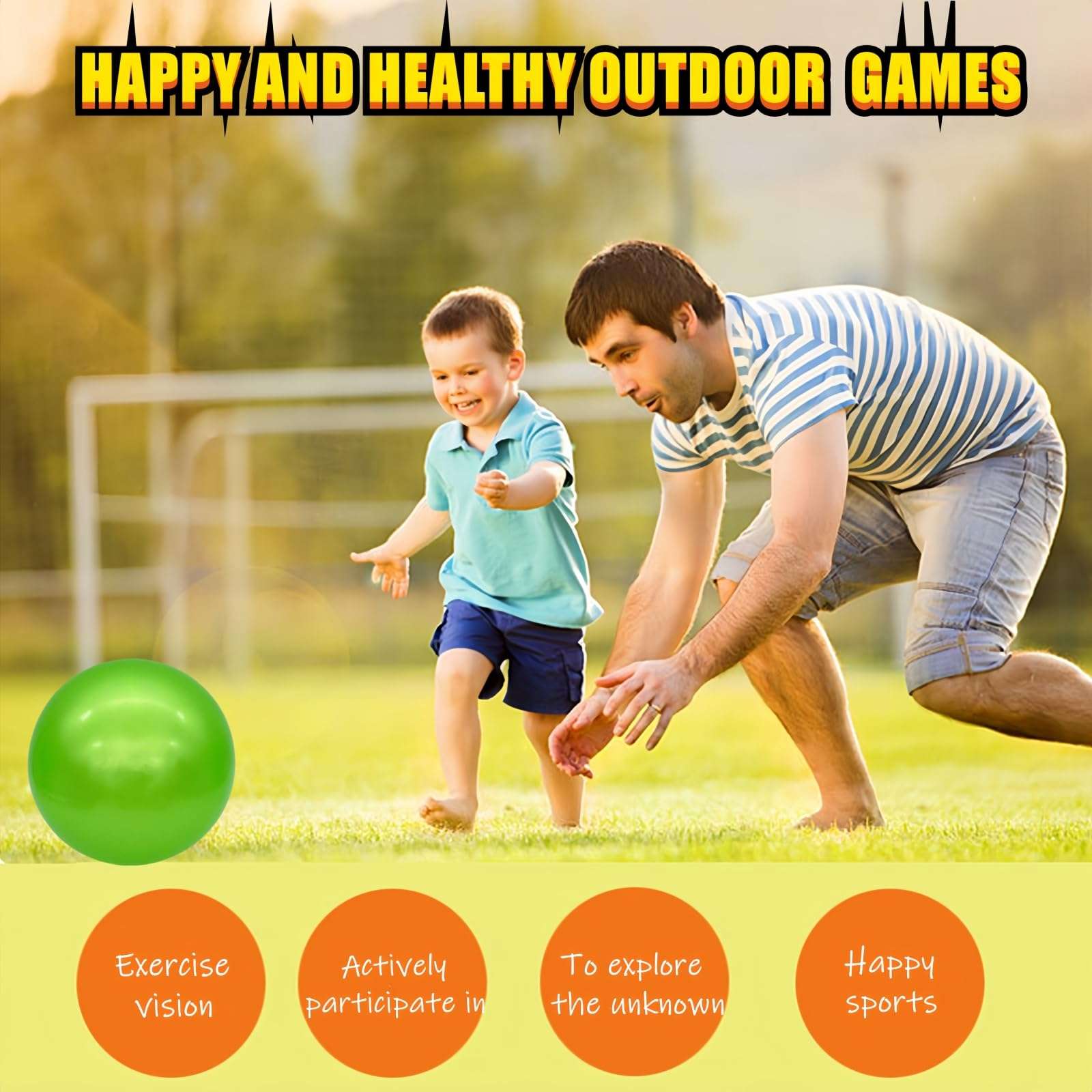 GCQJOQ 3 Pcs 9 Inch Inflatable Bouncy Balls with Hand Air Pump for Indoor Outdoor Play Balls (Red, Blue, Green) 6