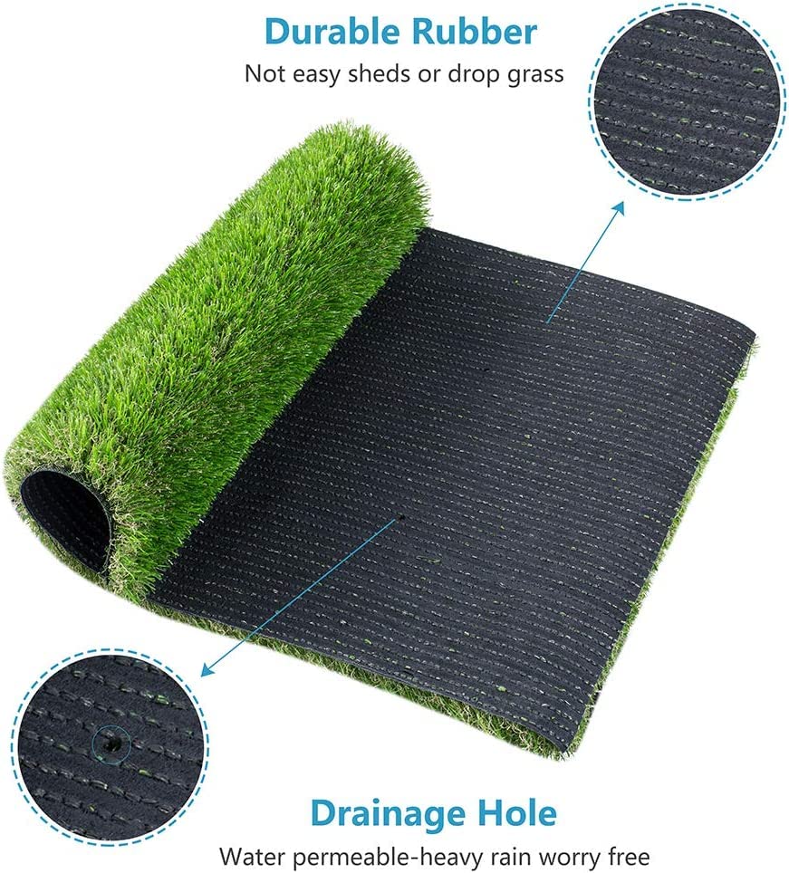 Eurotex Artificial Grass Mat for Balcony | Green Grass Carpet for Balcony | All-Weather Waterproof Fake Grass (35mm, 6.5x5.5 feet) 5