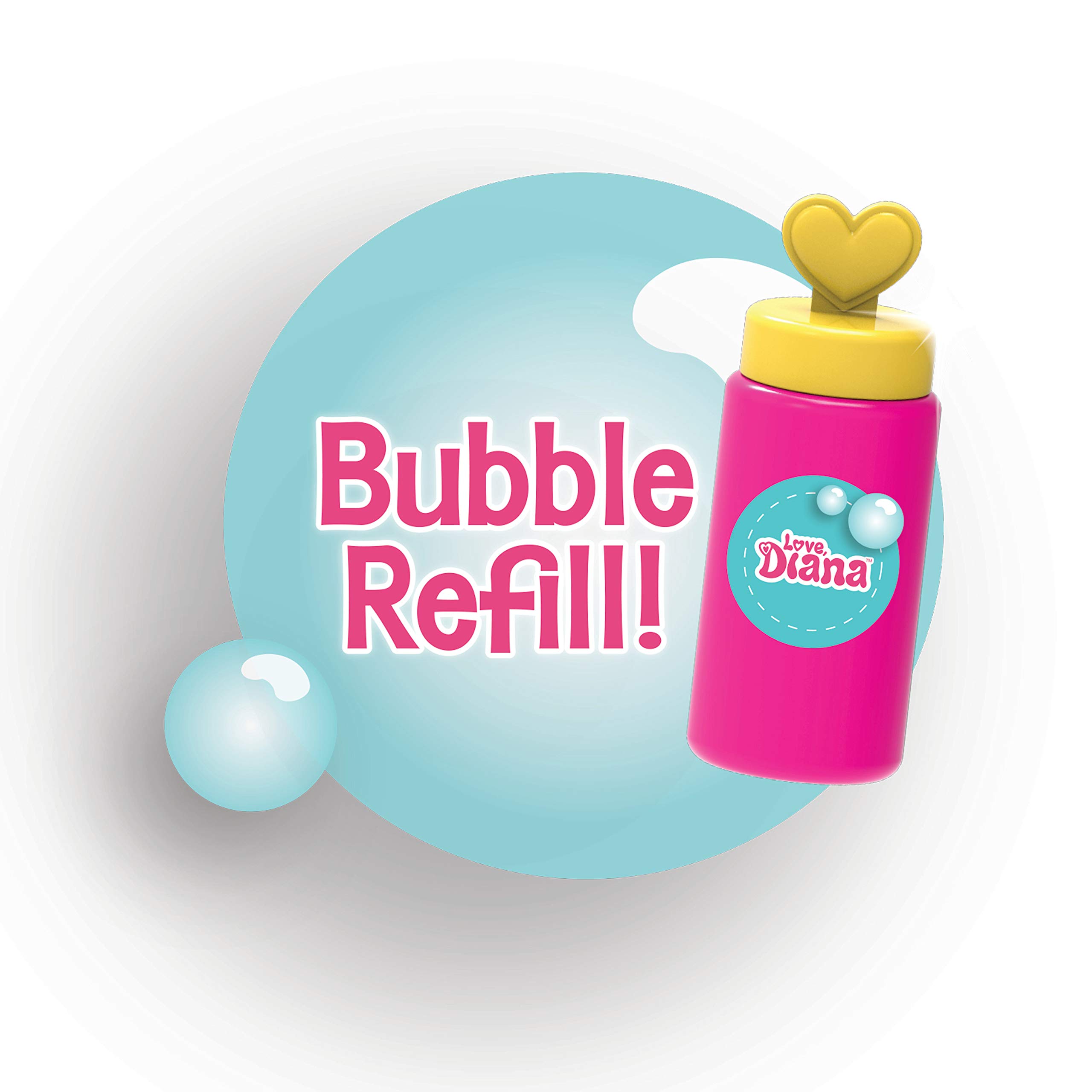 Love, Diana Light-Up Bubble Wand and 3.4 Ounce Refill, Outdoor, Bath, and Pretend Role Play Toys, Kids Toys for Ages 3 Up by Just Play 3
