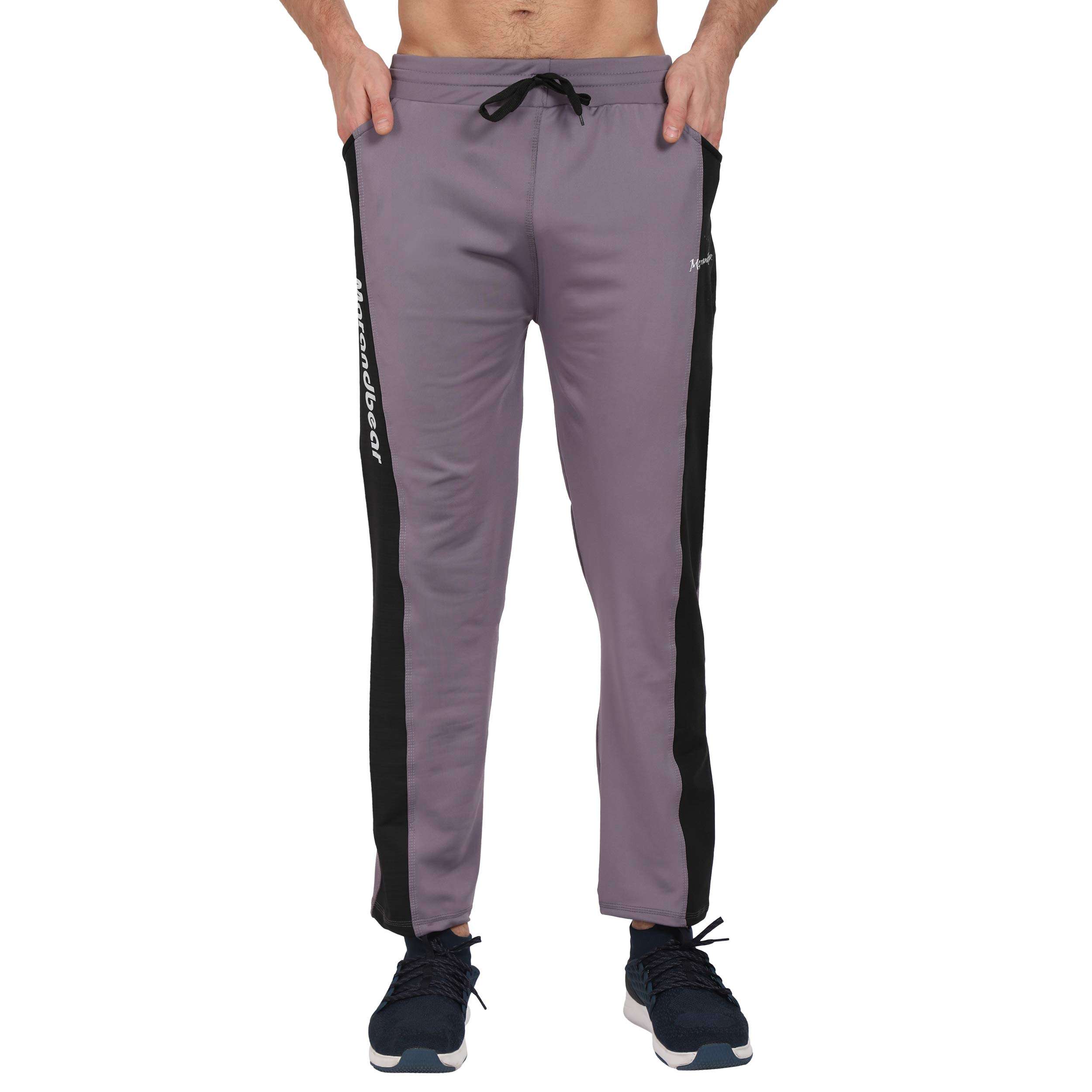 MGrandbear 4 Way Lycra/Fully Stretchable Gym/Track/Pyjama/Track Pants, Joggers, Sports Pajama Men's & Boys (30, Grey) 1