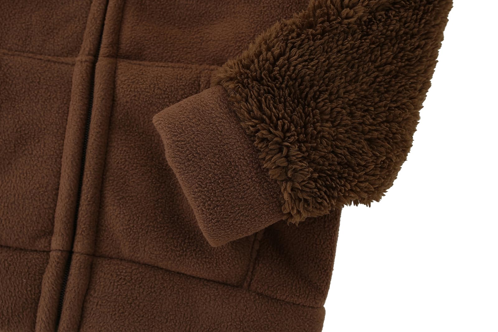 AMIYAN Bear Ears Shape Fleece Warm Hoodies Clothes Toddler Zip-up Light Jacket Sweatshirt Outwear For Baby Boys (Coffee, 2-3T) 4