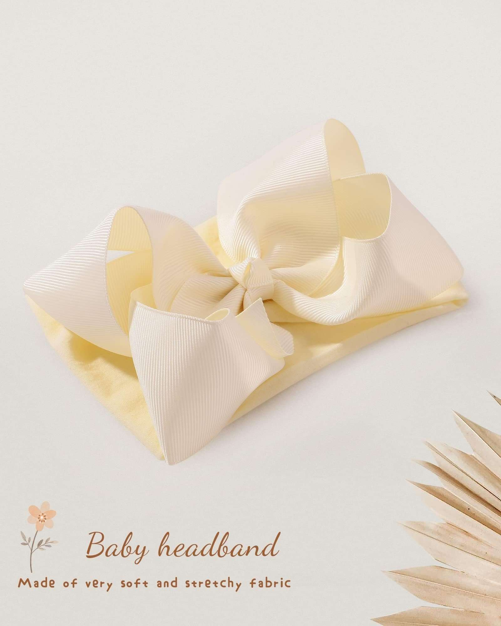 doboi 20pcs Baby Girls Bows Headbands Nylon Hairbands Ribbon Bow Elastic Hair Accessories for Newborns Infants Toddlers and Kids 6