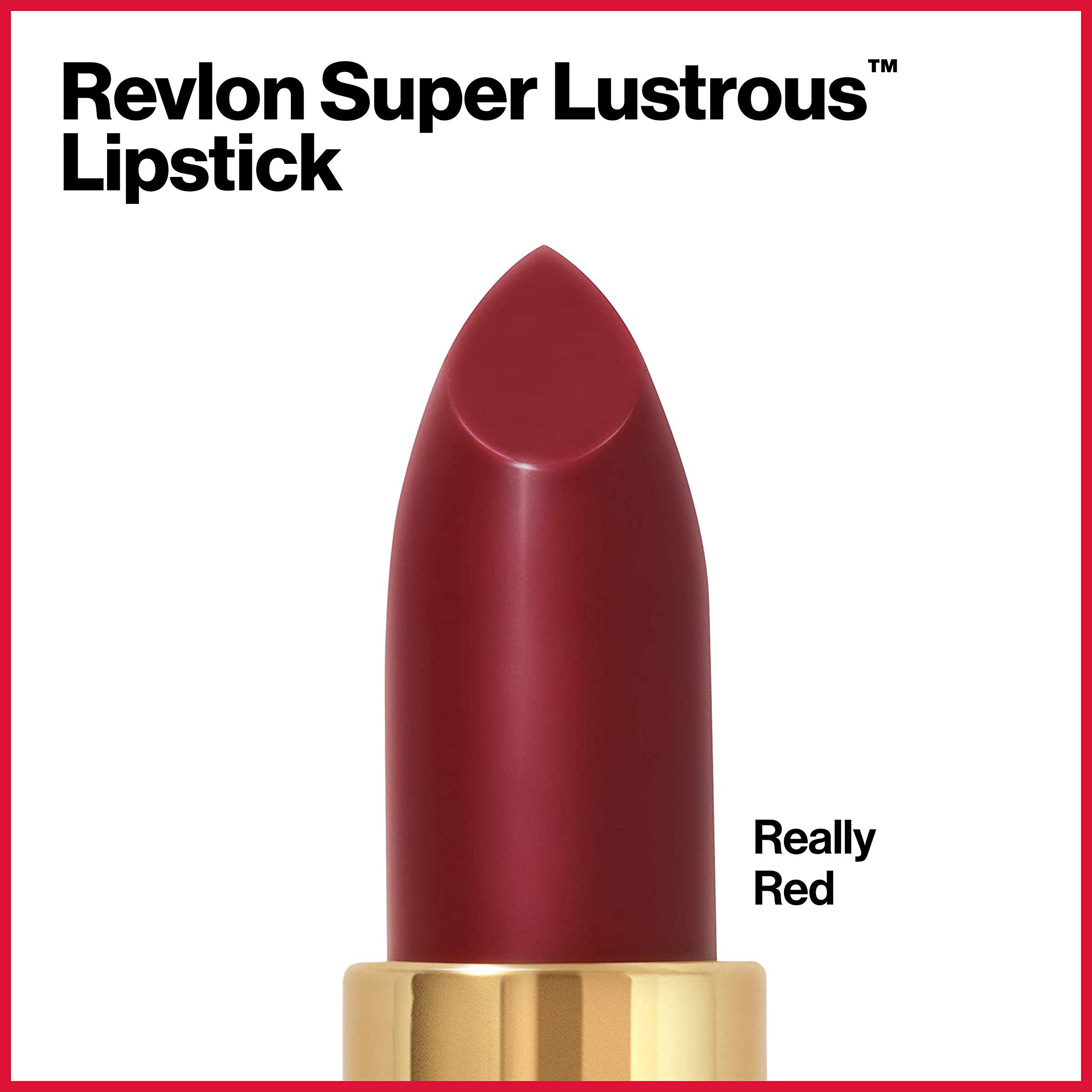 REVLON Super Lustrous Lipstick, Really Red 4