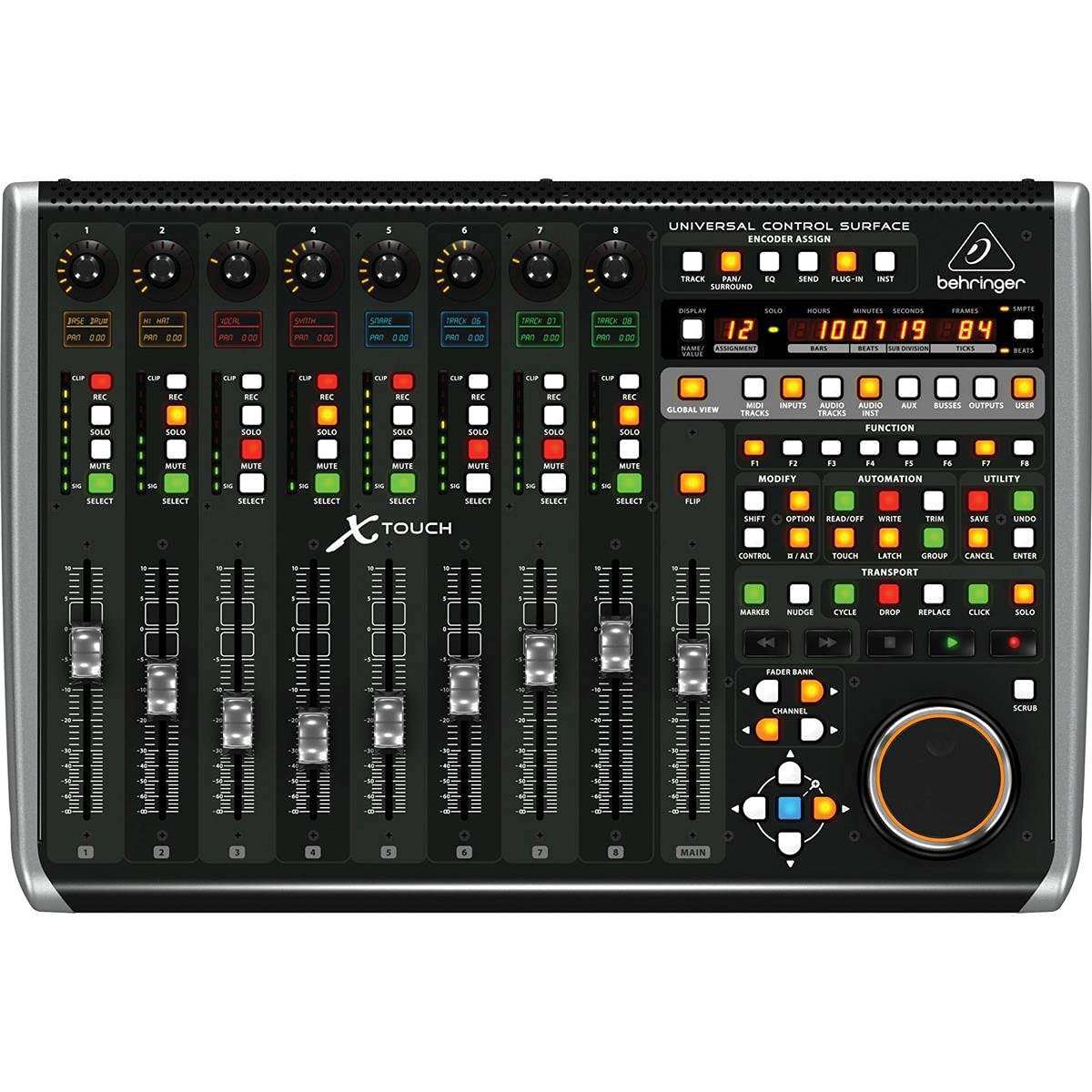 Behringer X-TOUCH Universal Control Surface with 9 Touch-Sensitive Motor Faders, LCD Scribble Strips and Ethernet/USB/MIDI Interface 4