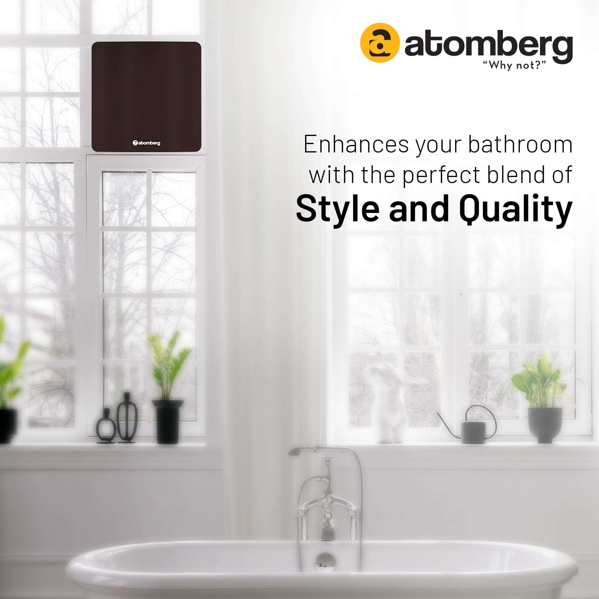 atomberg Studio Exhaust 150mm | Suitable for Bathroom, Kitchen | BLDC Motor | Easy to Clean | 1+1 Year Warranty (Gloss Brown) 3