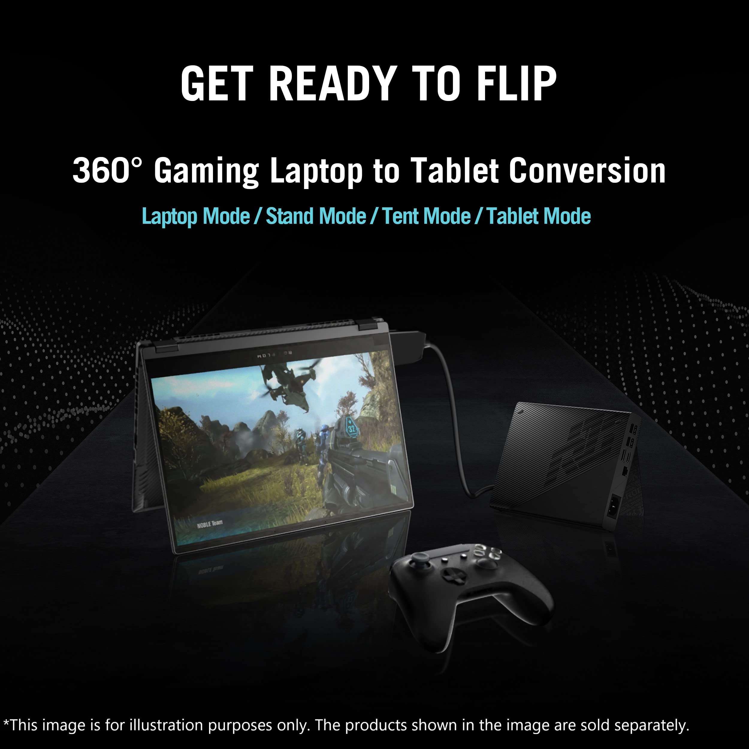 ASUS ROG Flow X13 (2022), 13.4" (34.03 cms) FHD+ 16:10, 120Hz Touch, AMD Ryzen 9 6900HS, 4GB RTX 3050 Ti Graphics, 2-in-1 Gaming Laptop (32GB/1TB SSD/Win 11/Office 2021/Black/1.3 Kg), GV301RE-LJ156WS 5