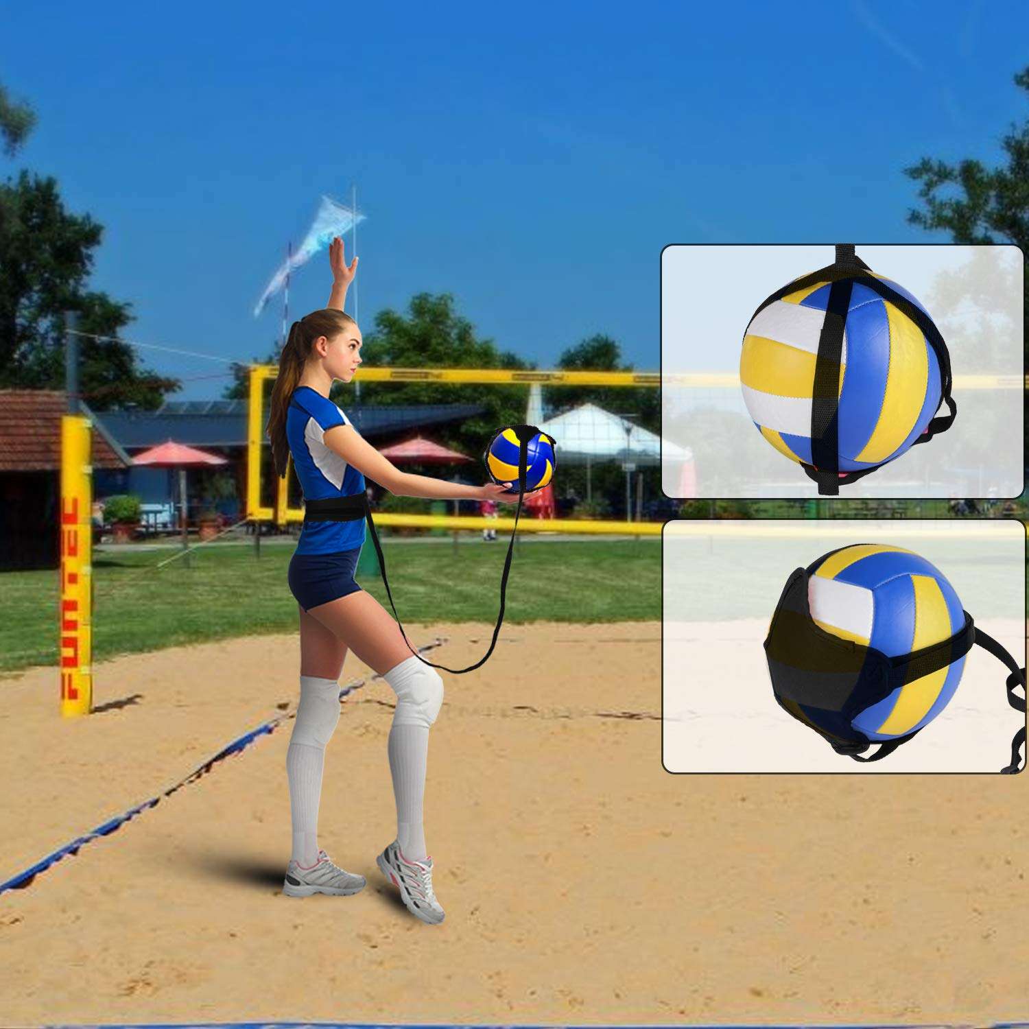 BFVV Volleyball Training Equipment Aid- Solo Practice for Serving and Arm Swings Trainer 10 Finger Protection Included Gifts for Daughter, Volleyball Players, Sister, Friend 6
