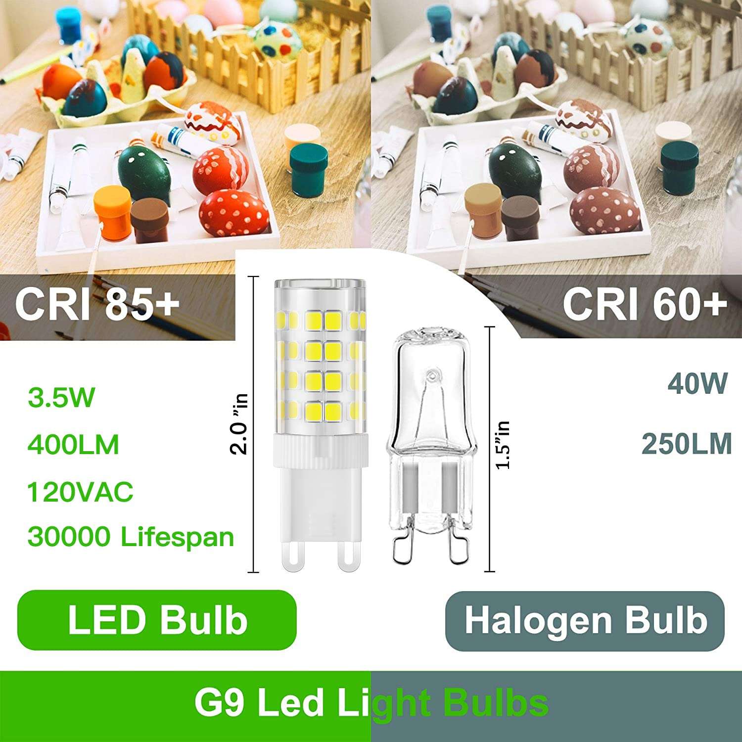 G9 LED Bulb 120V 4W 40W Halogen Equivalent Double Pin Base LED Bulb Soft White Light 6000K No Flicker Non-Dimmable Chandelier Lighting 360° Beam Angle Bulb 6 Piece Set (White Light 6000K) 6