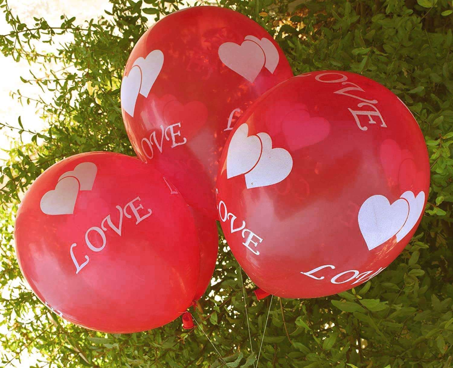 AMFIN® (Pack of 50) Love Balloons for Decoration/Valentine Balloons Decoration/Red Balloons for Decoration/Latex Balloons/Anniversary Love Balloon 5