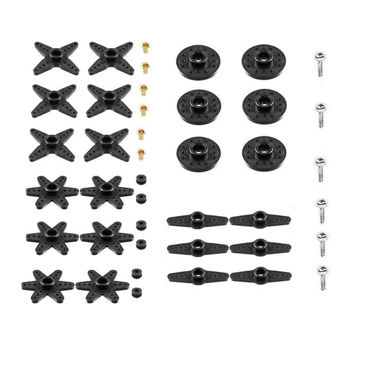 ETMall 6PCS MG996R Servo Motor Metal Gear Servo Motor Torque Digital Servo Motor High Speed Torque Servo Motor for Smart Car Robot Boat RC Helicopter Compatible Arduino Raspberry Pi Project 6