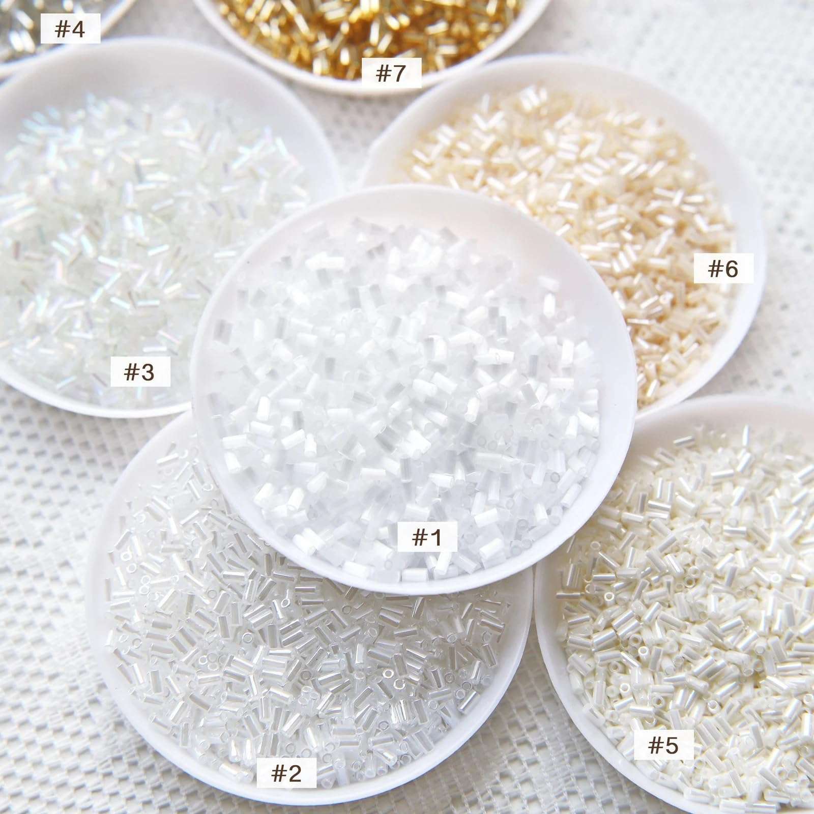 3mm/0.12" Miyuki Tube Beads, Doll Clothes Tube Beads in Smallest Size, Made in Japan, Craft Supplies, Pack of About 3 Grams (#3) 5