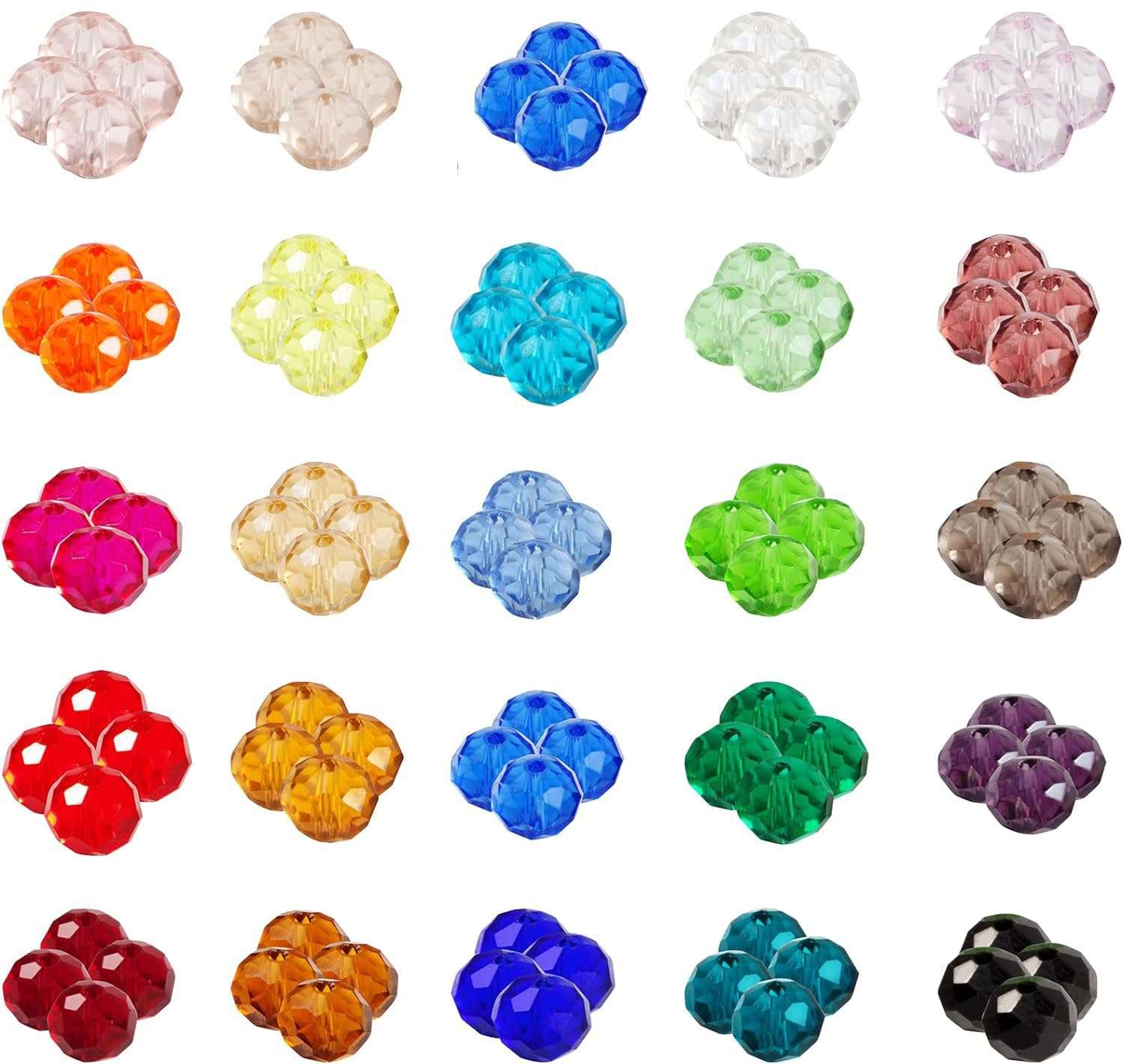 Diy Crafts 17057 2mm 3mm 4mm 6mm 8mm Rondelle Austria Faceted Crystal Beads Glass Beads Round Loose Spacer Beads for Jewelry Making, 3mm 145 Piece 6