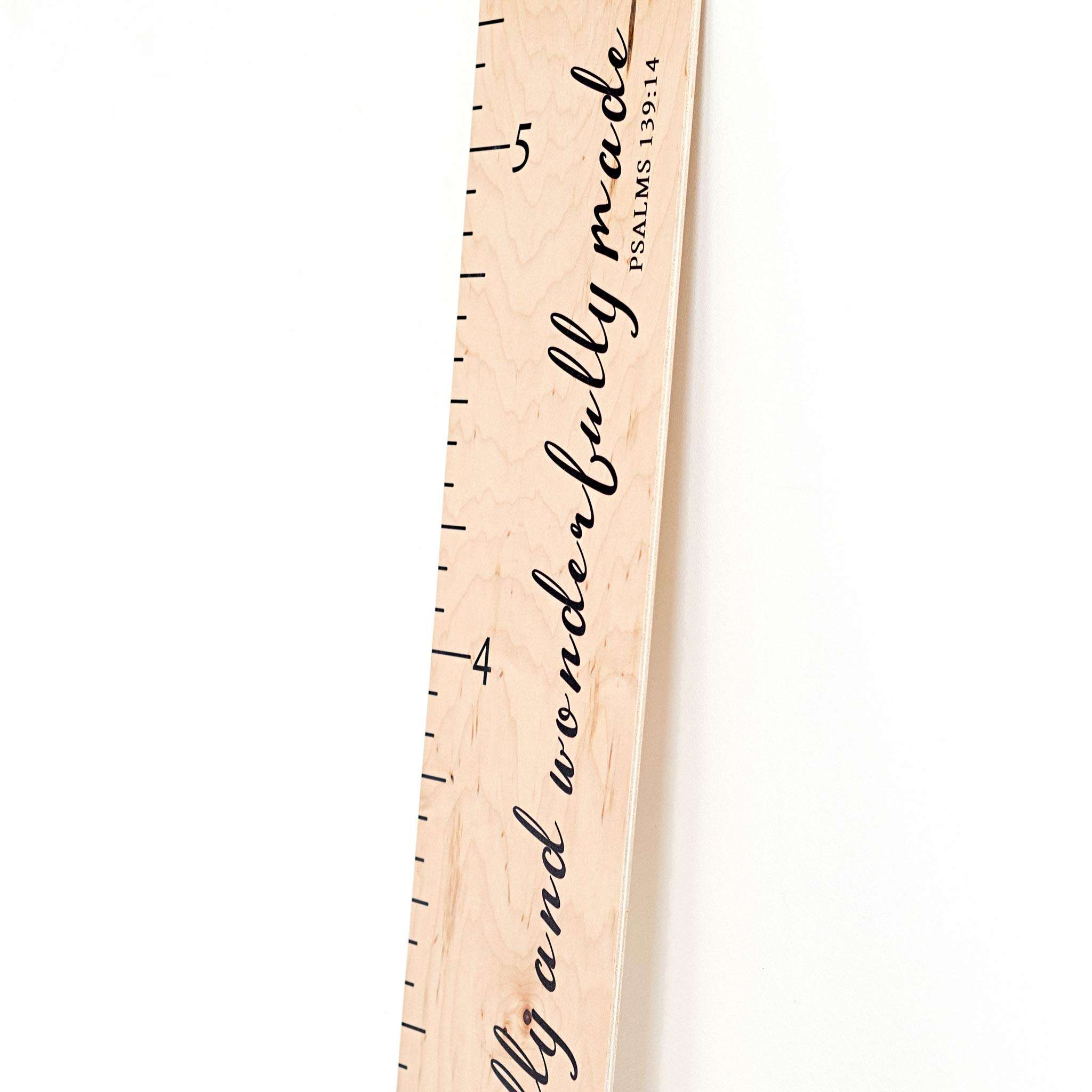 Growth Chart Art | Scripture Height Chart | Wood Growth Chart for Babies, Kids, Boys & Girls (Fearfully Wonderfully Made) 6