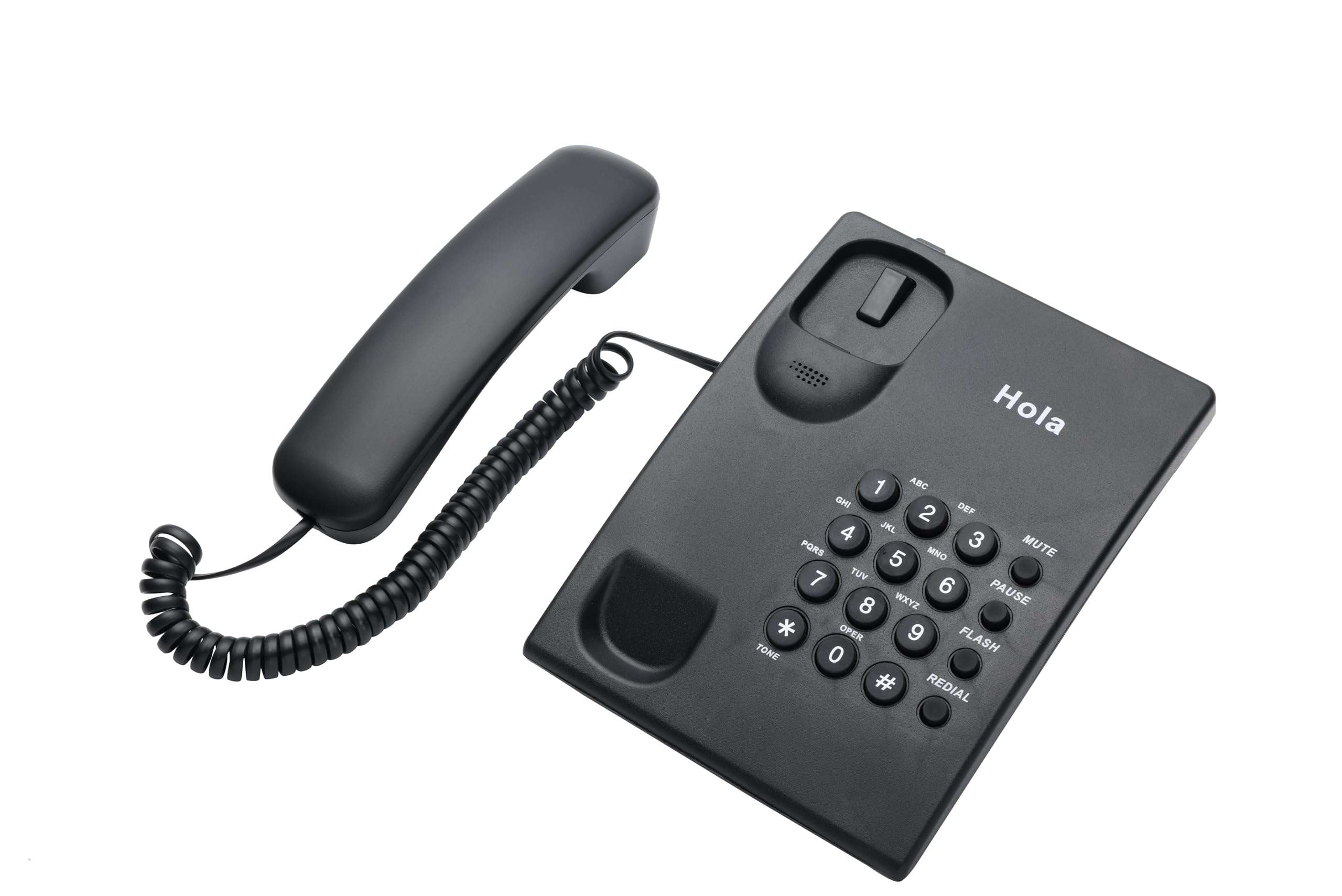 Hola TF 300 Basic Corded landline Phone with Tone/Pulse, Wall/Desk mountable, Pulse/Tone dial 4