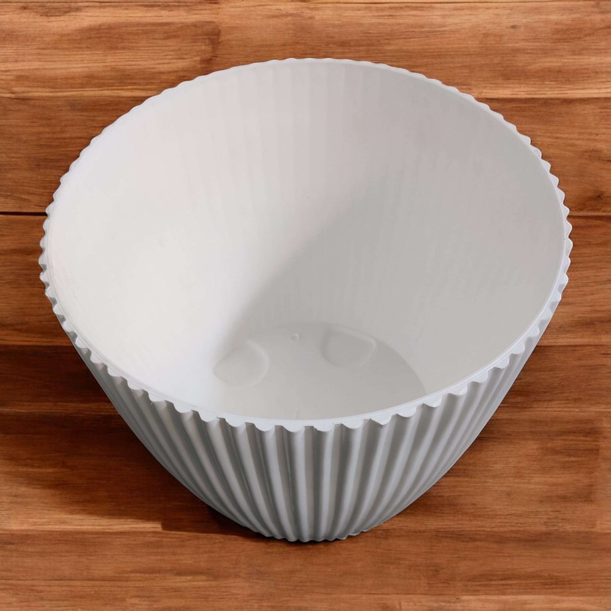 Pankaj Nursery Plastic Round Mega Indoor and Outdoor Pot | Color : White | Pack of 2 (11 Inches) 4